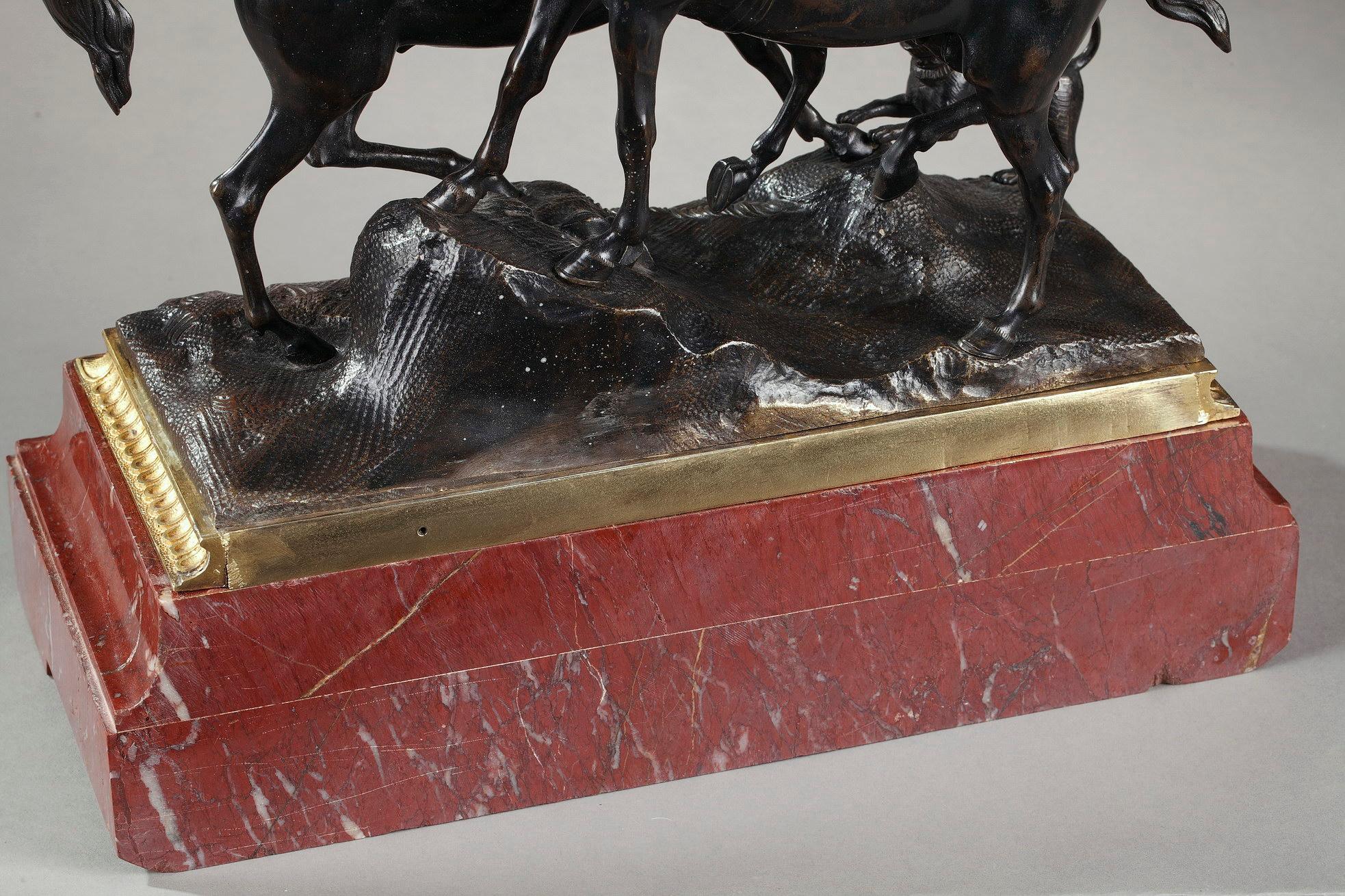 19th Century Animal Bronze L'accolade 3