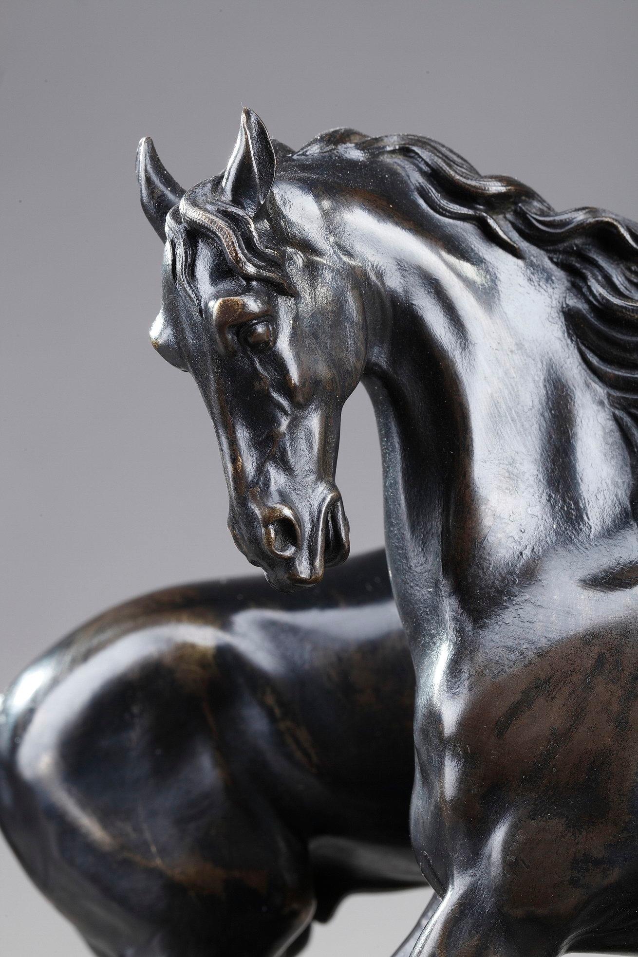 French 19th Century Animal Bronze L'accolade