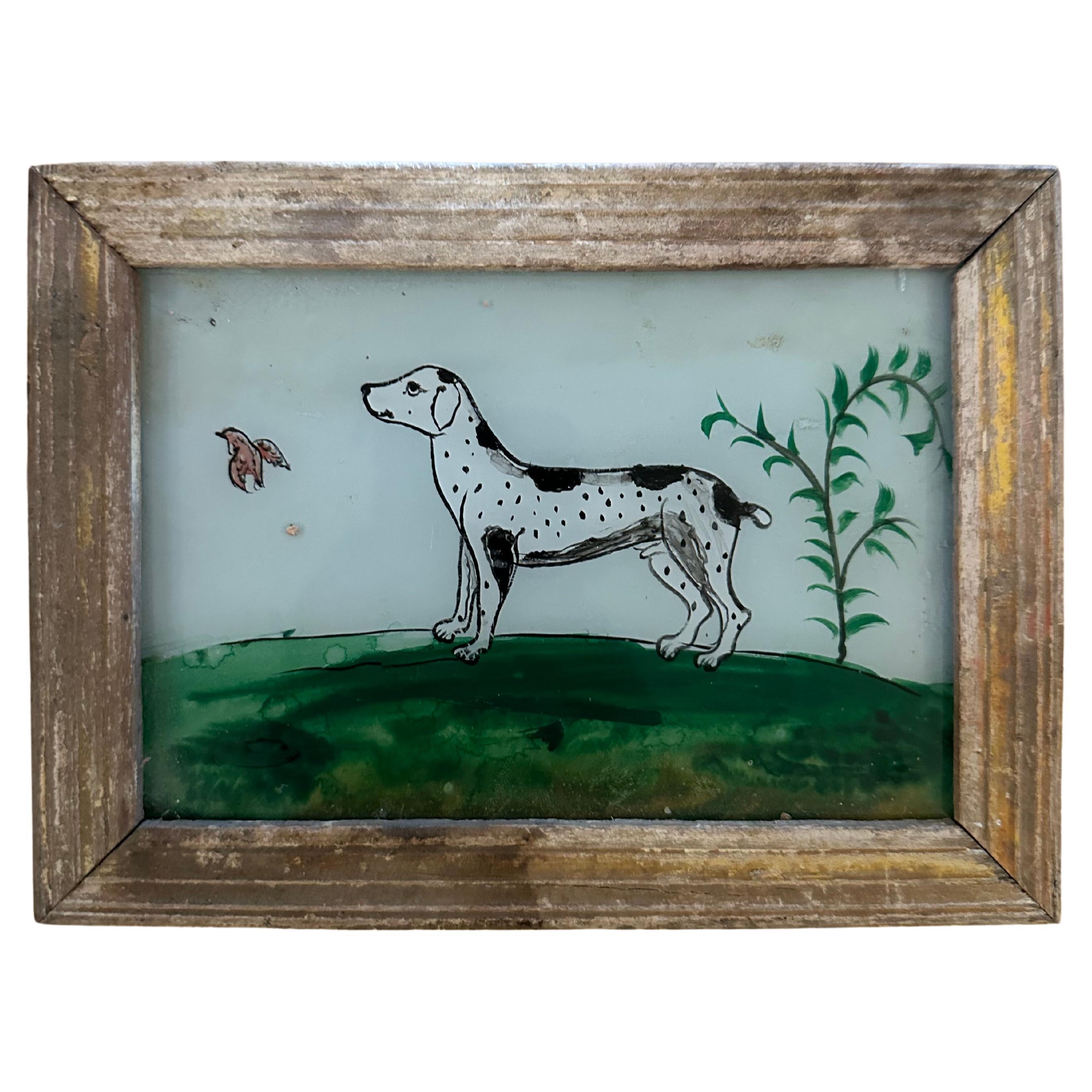 Dipinto a mano Ritratti di animali del XIX secolo: Dipinti di cani, maiali, ghepardi e scimmie in vendita