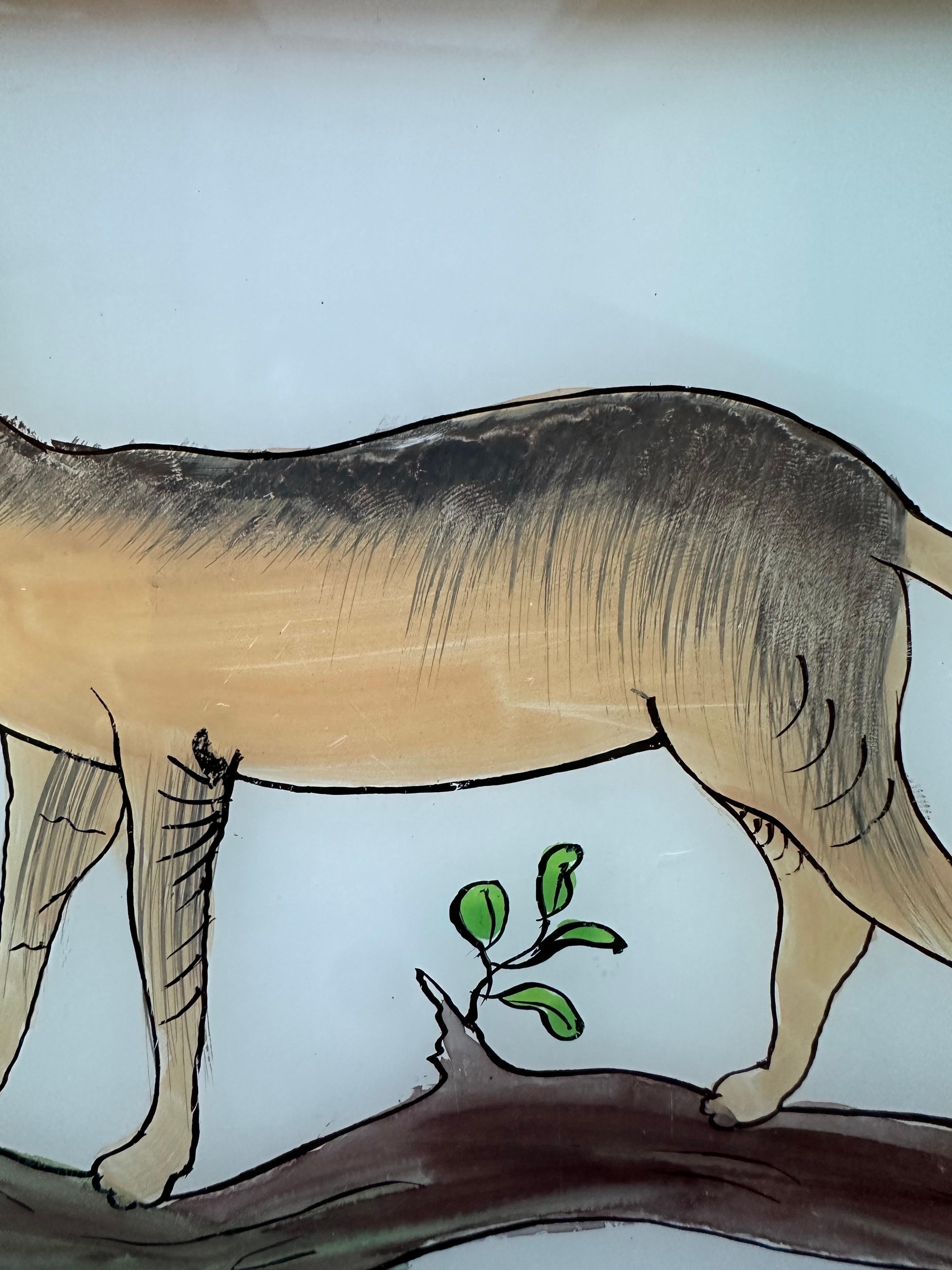 19th-Century Animal Study: Exquisite Wildlife Painting In Good Condition For Sale In Southall, GB