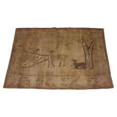 19th Century Animal Style Samarkand Rug