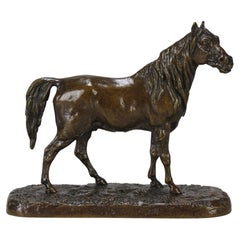 19th Century Animalier Bronze Entitled "Cheval Arabe, Ibrahim No.3" by P J Mene