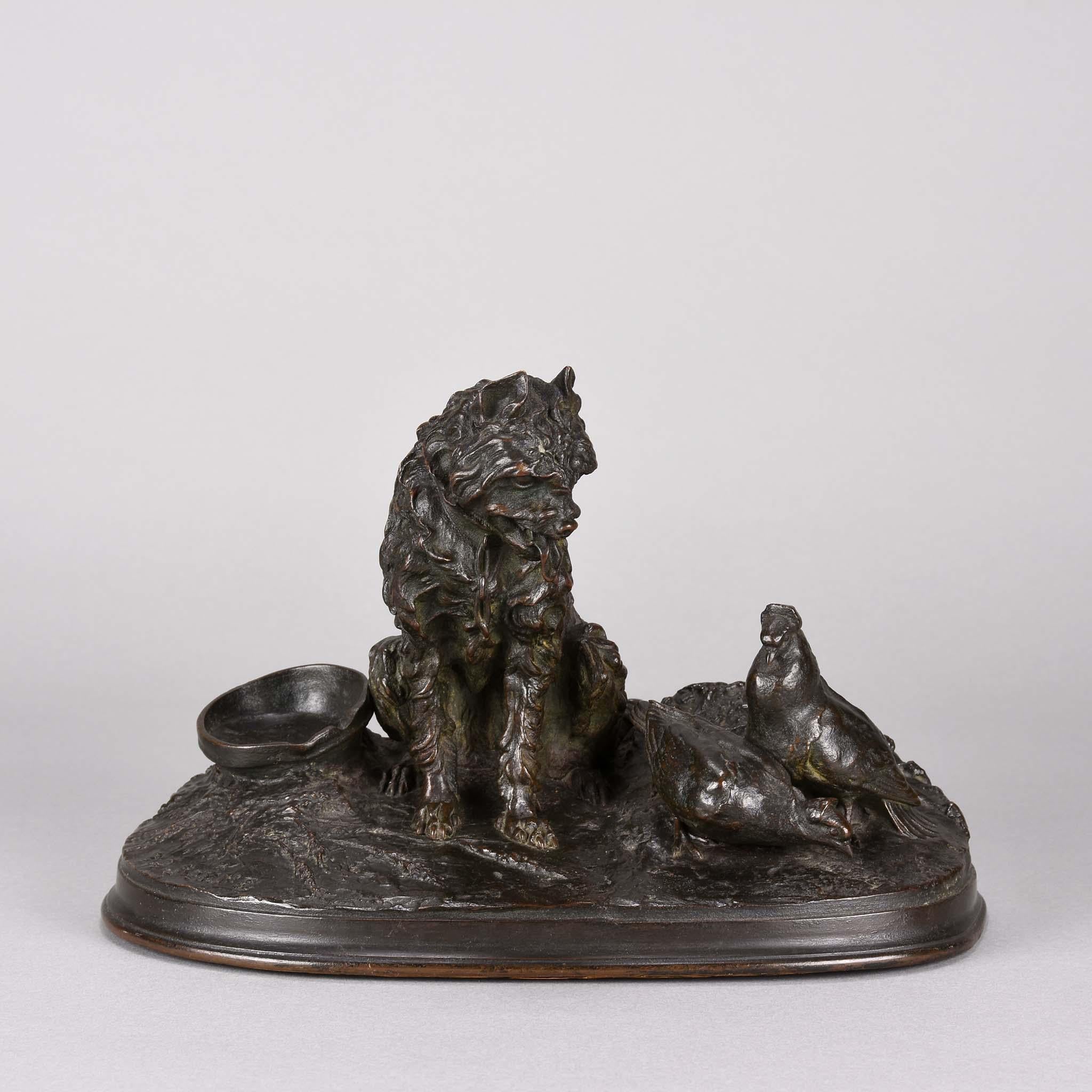 Art Nouveau 19th Century Animalier Bronze Entitled 