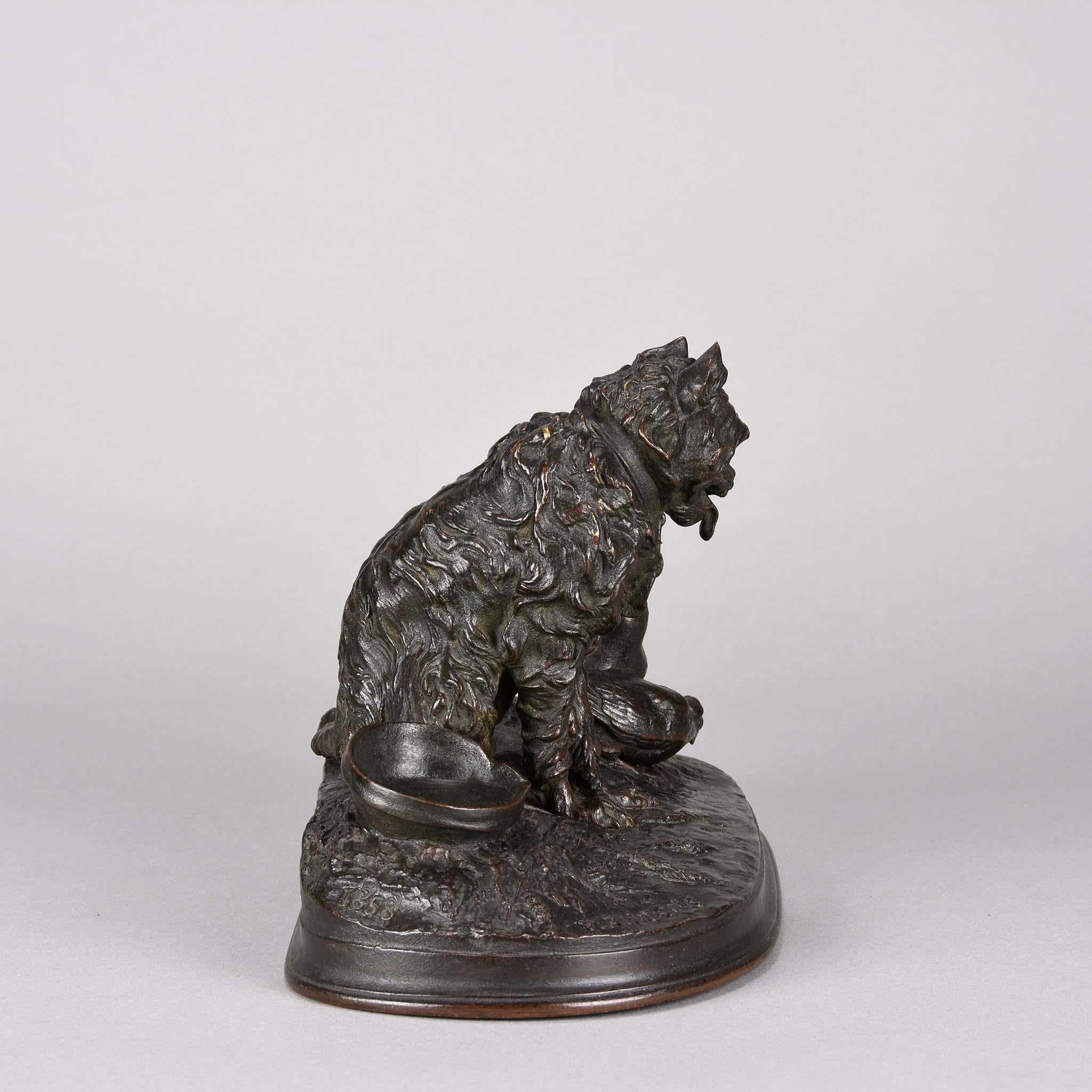 Cast 19th Century Animalier Bronze Entitled 