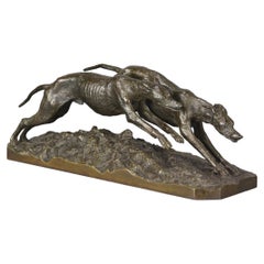 19th Century Animalier Bronze Entitled "Lévriers de Course" By Christophe Fratin