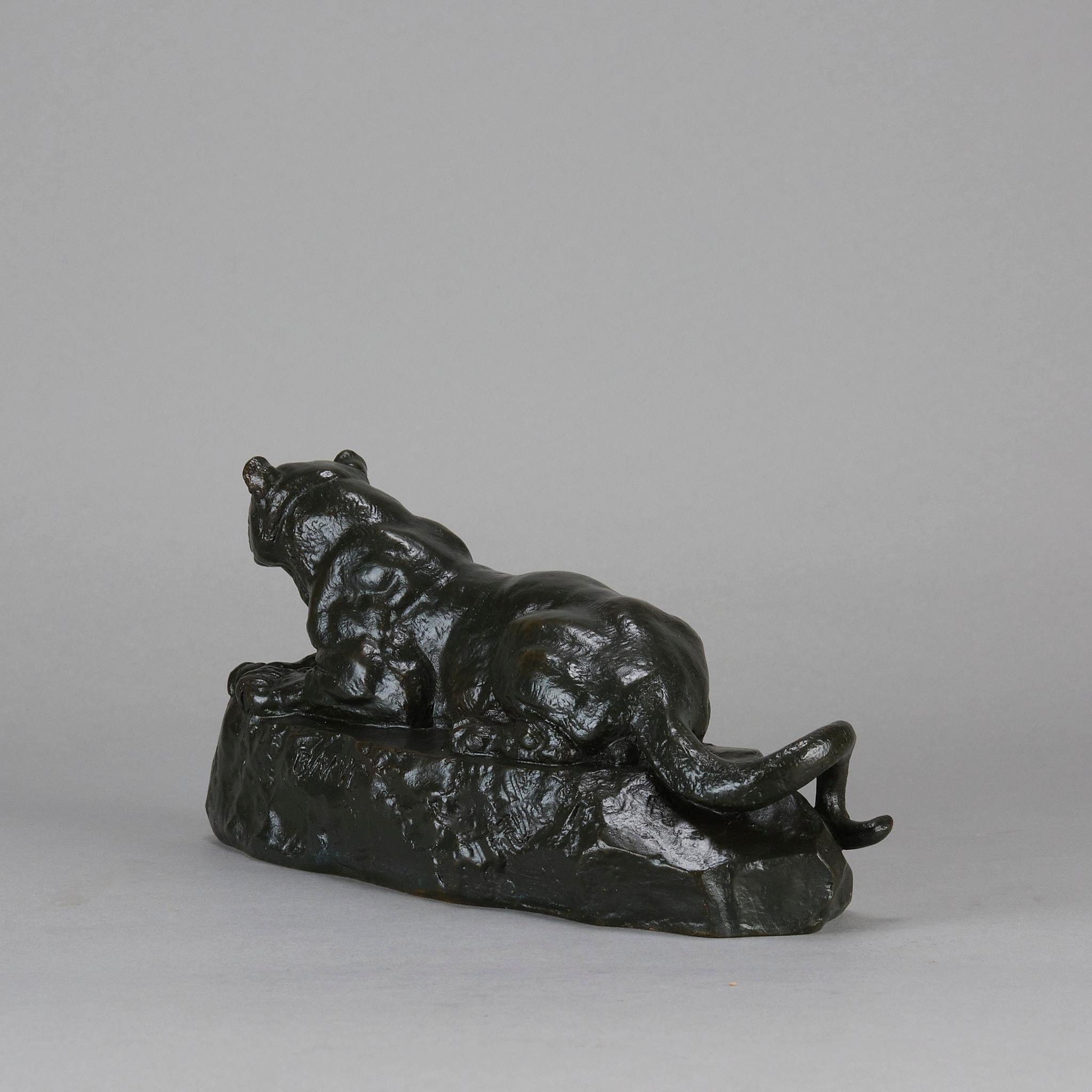 Animalische Bronze des 19. Jahrhunderts mit dem Titel 
