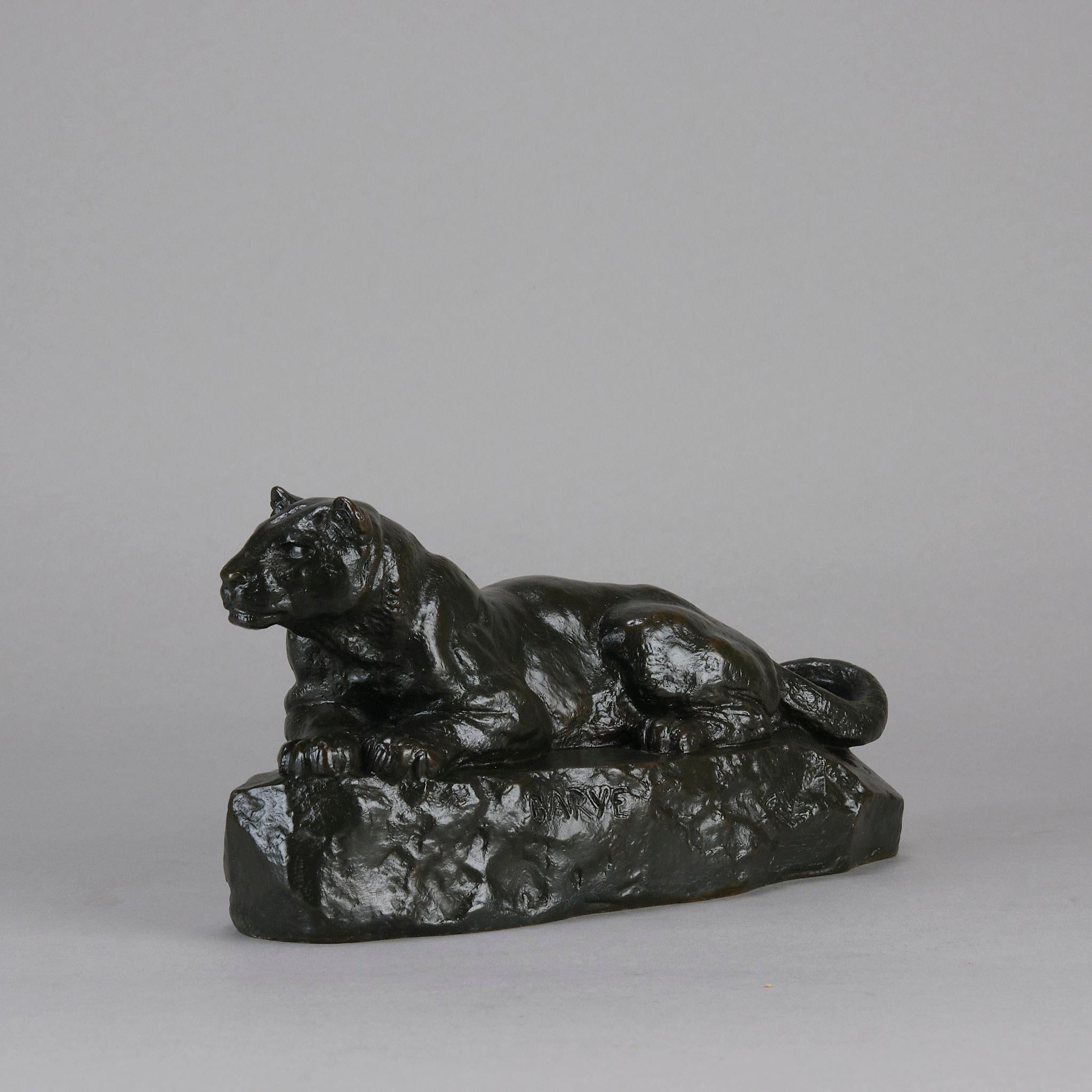 Français Bronze animalier du XIXe siècle intitulé 