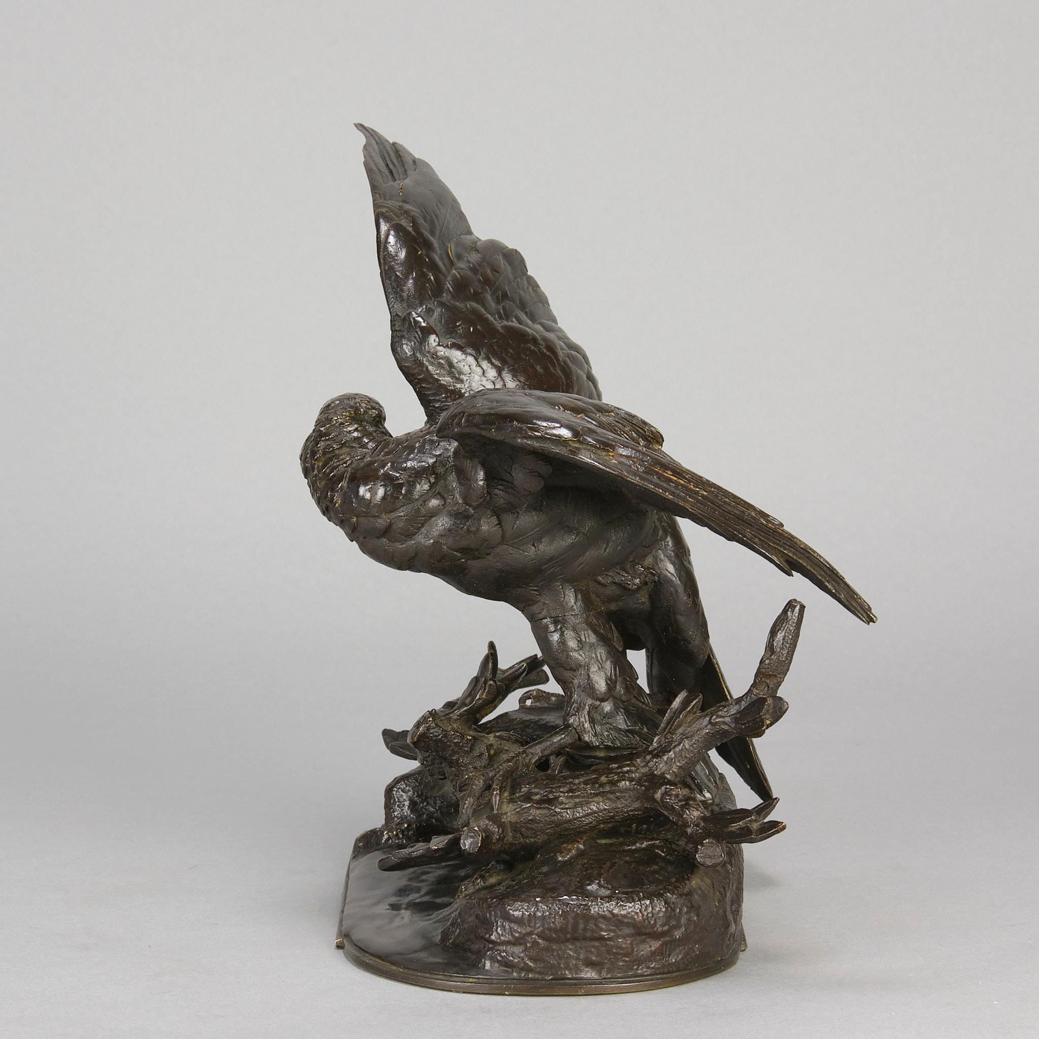 Tierier-Bronze-Skulptur mit dem Titel „Falcon“ von Jules Moigniez aus dem 19. Jahrhundert im Angebot 3