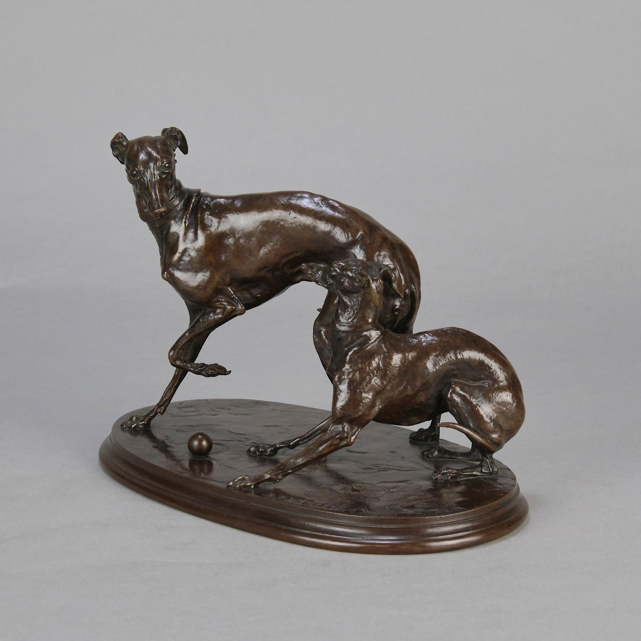 Scultura in bronzo Animalier del XIX secolo intitolata 