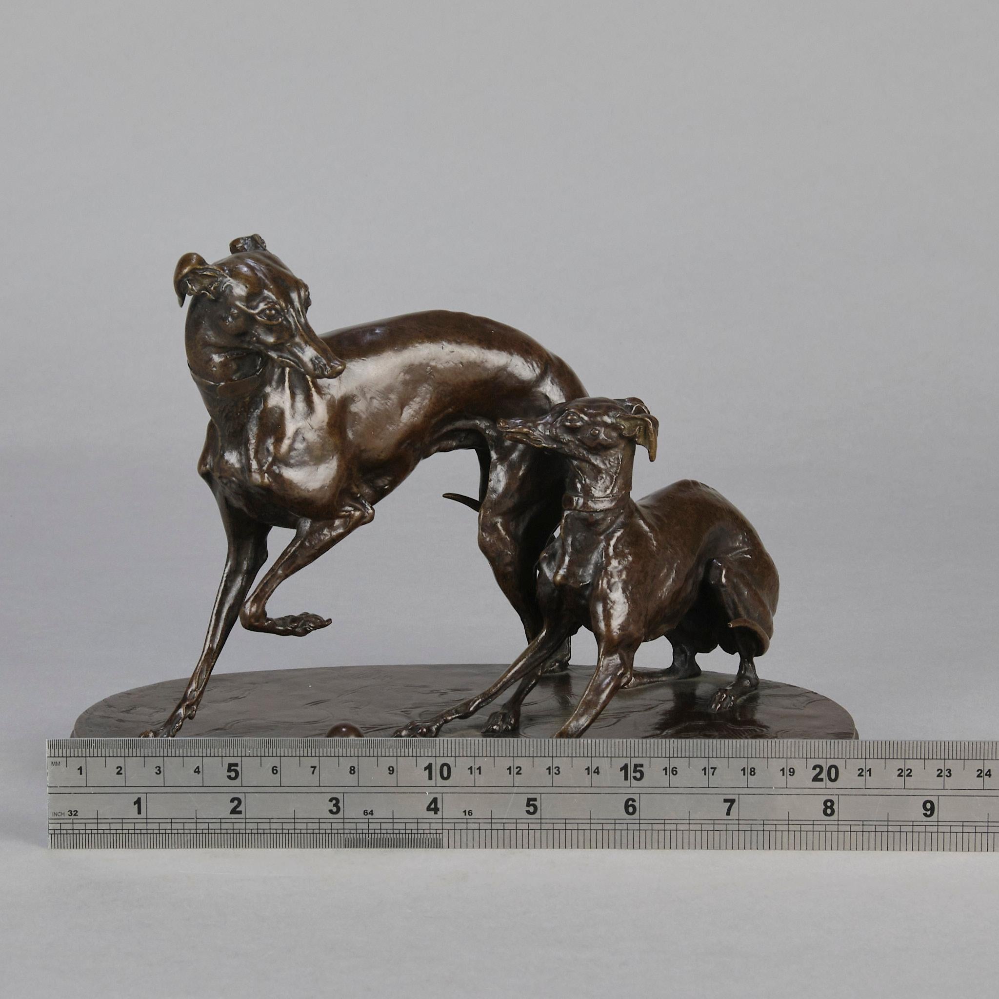Scultura in bronzo Animalier del XIX secolo intitolata 