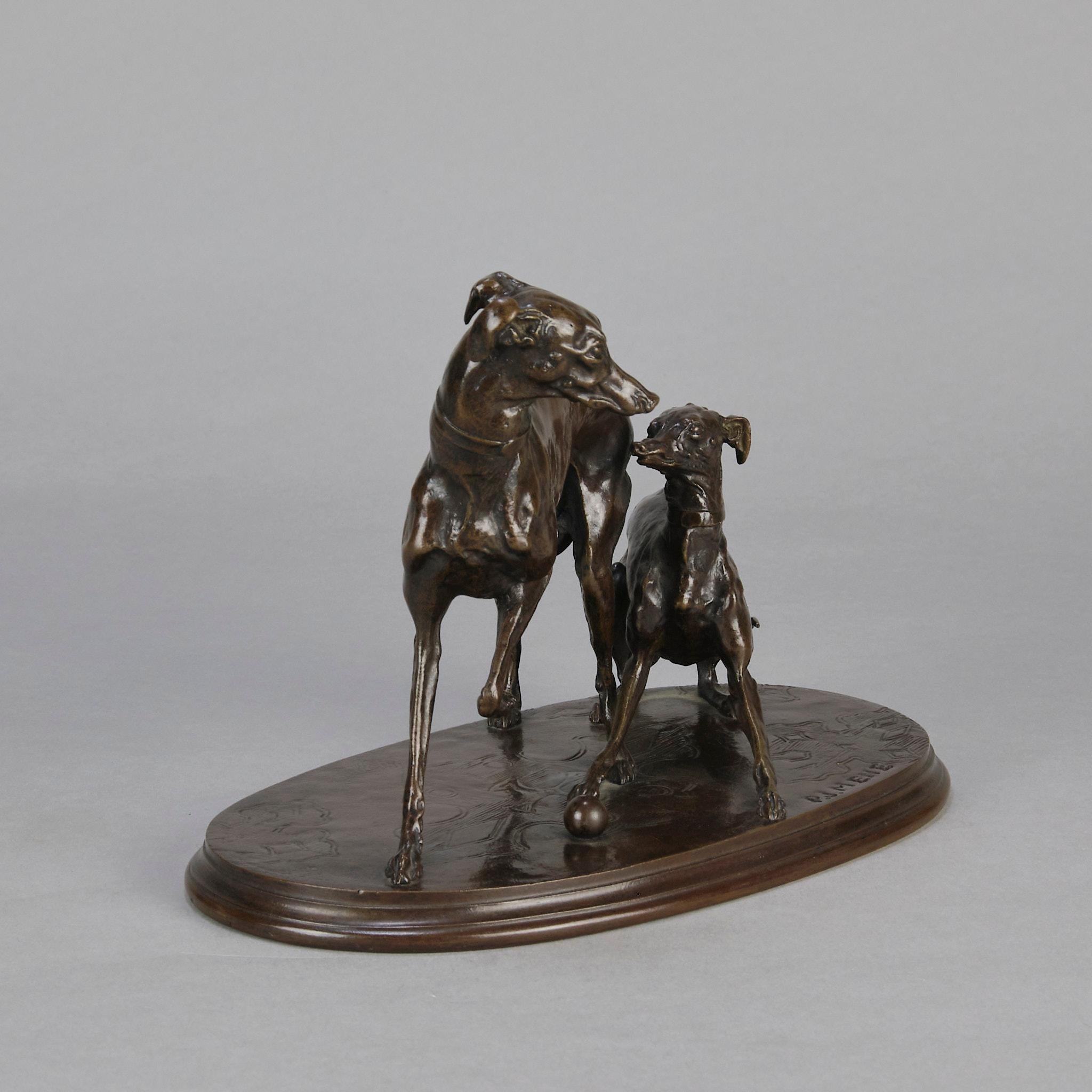 Francese Scultura in bronzo Animalier del XIX secolo intitolata 