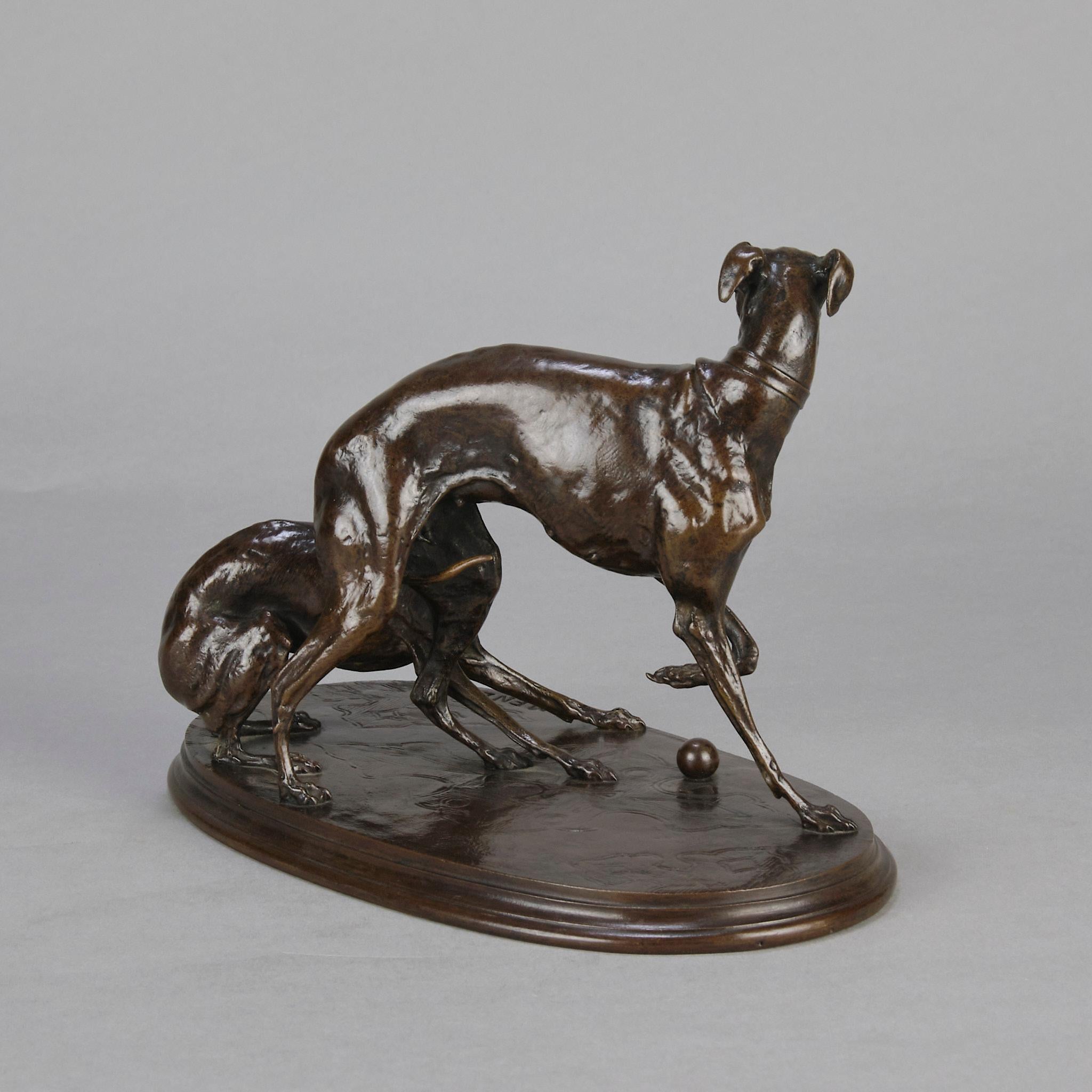 Scultura in bronzo Animalier del XIX secolo intitolata 