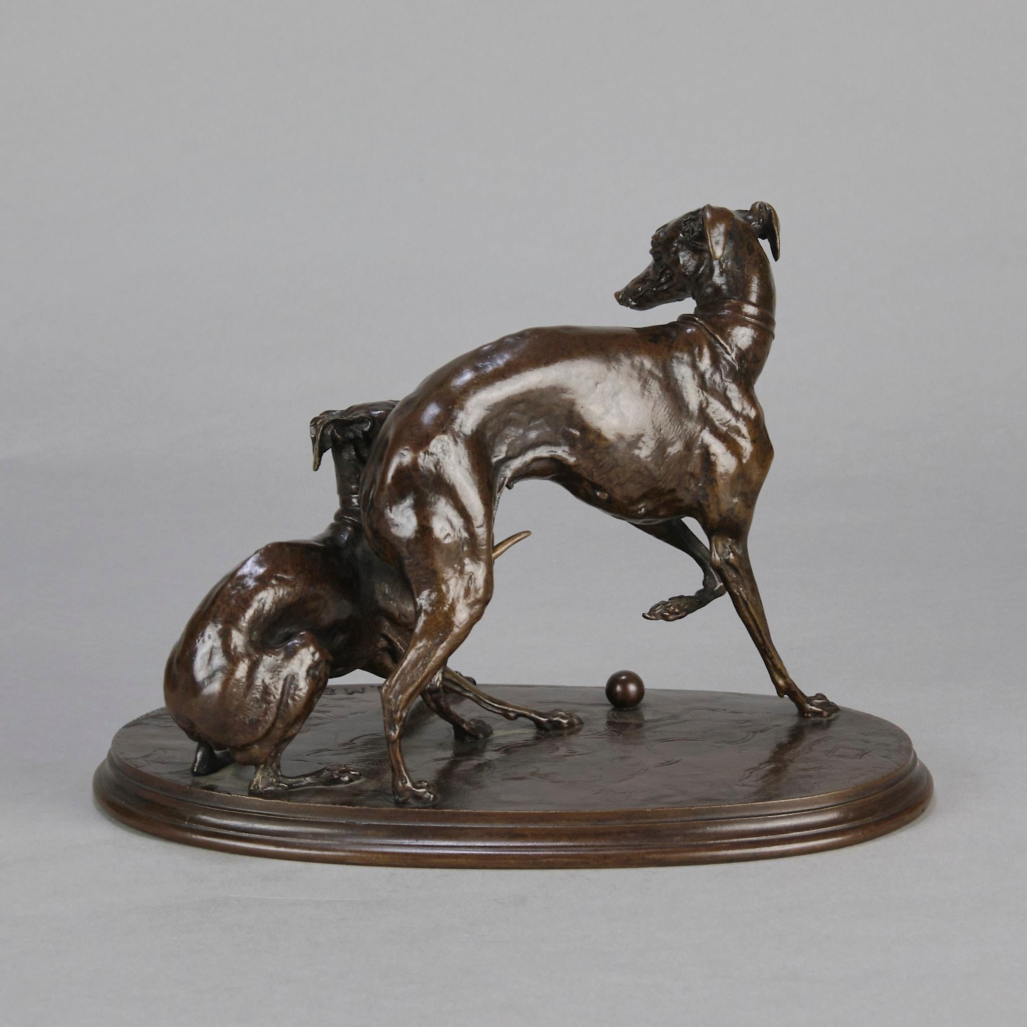 Bronzo Scultura in bronzo Animalier del XIX secolo intitolata 