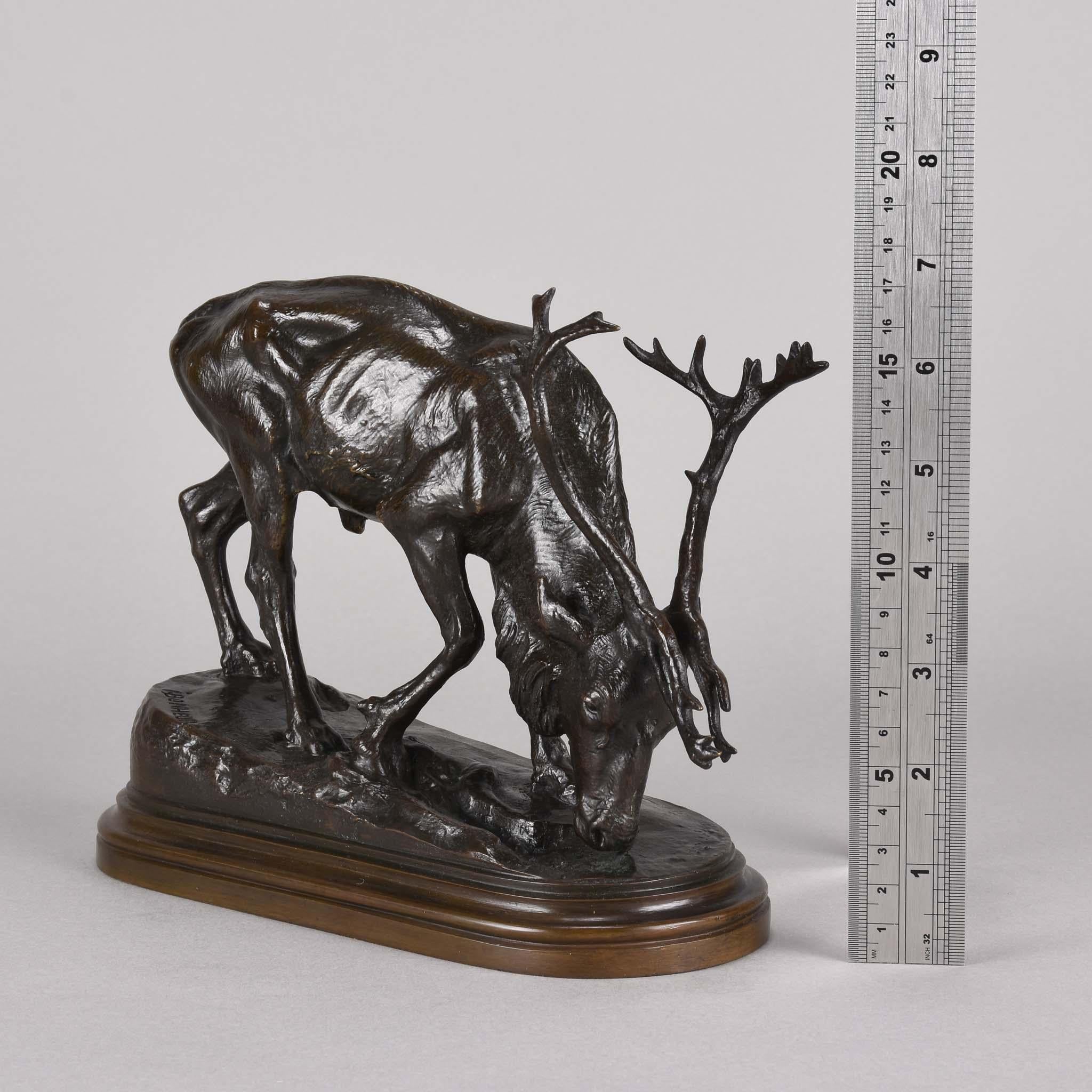Sculpture en bronze Animalier du 19e siècle intitulée  