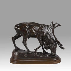 19th Century Animalier Bronze Sculpture Entitled "Reindeer" by Isidore Bonheur