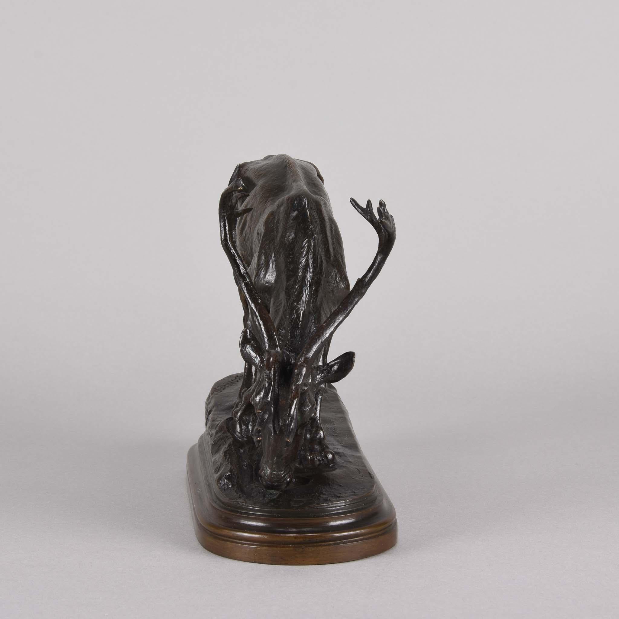 Moulage Sculpture en bronze Animalier du 19e siècle intitulée  