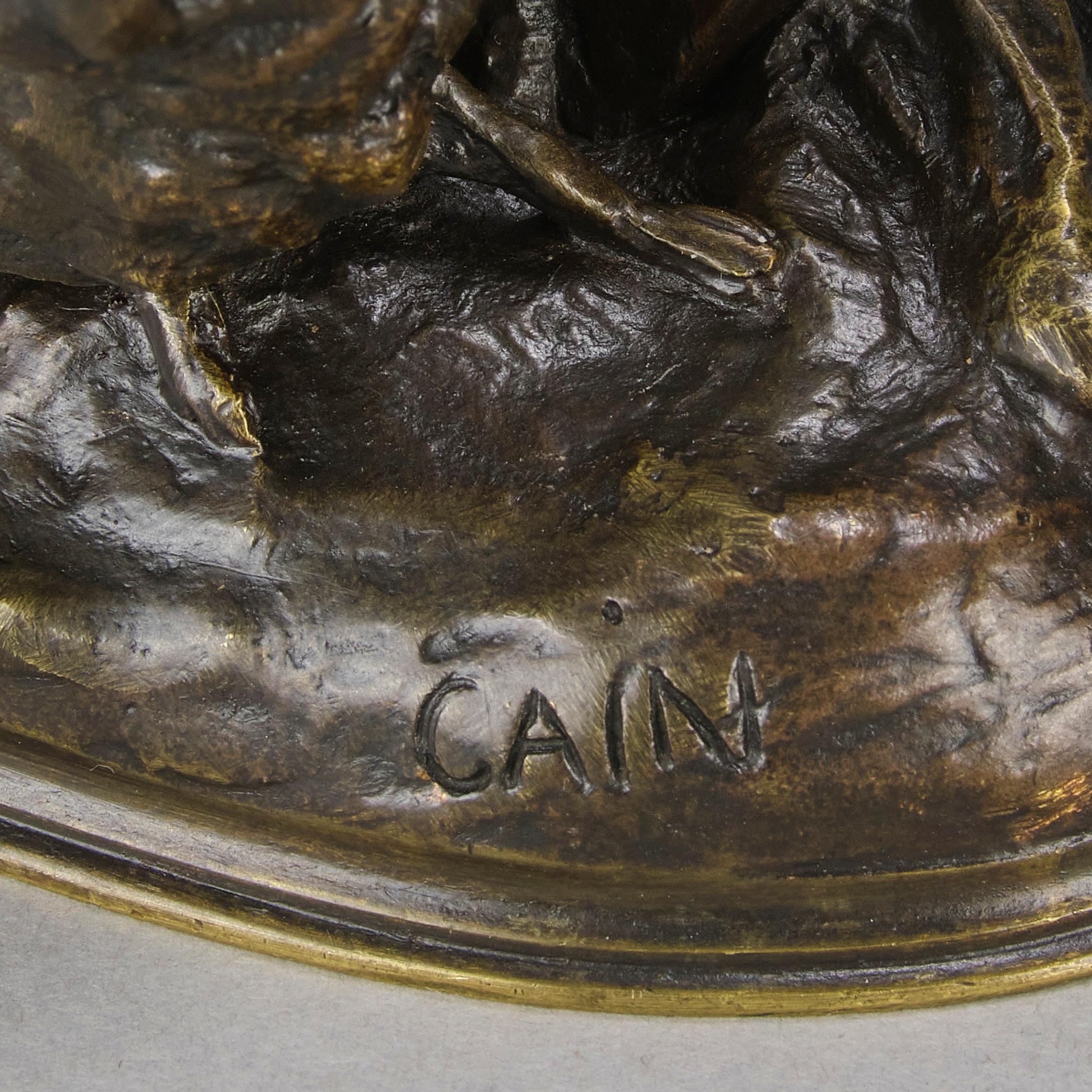 Tierier-Bronze-Skulptur „Route du Casserole“ von Auguste Cain aus dem 19. Jahrhundert im Angebot 6