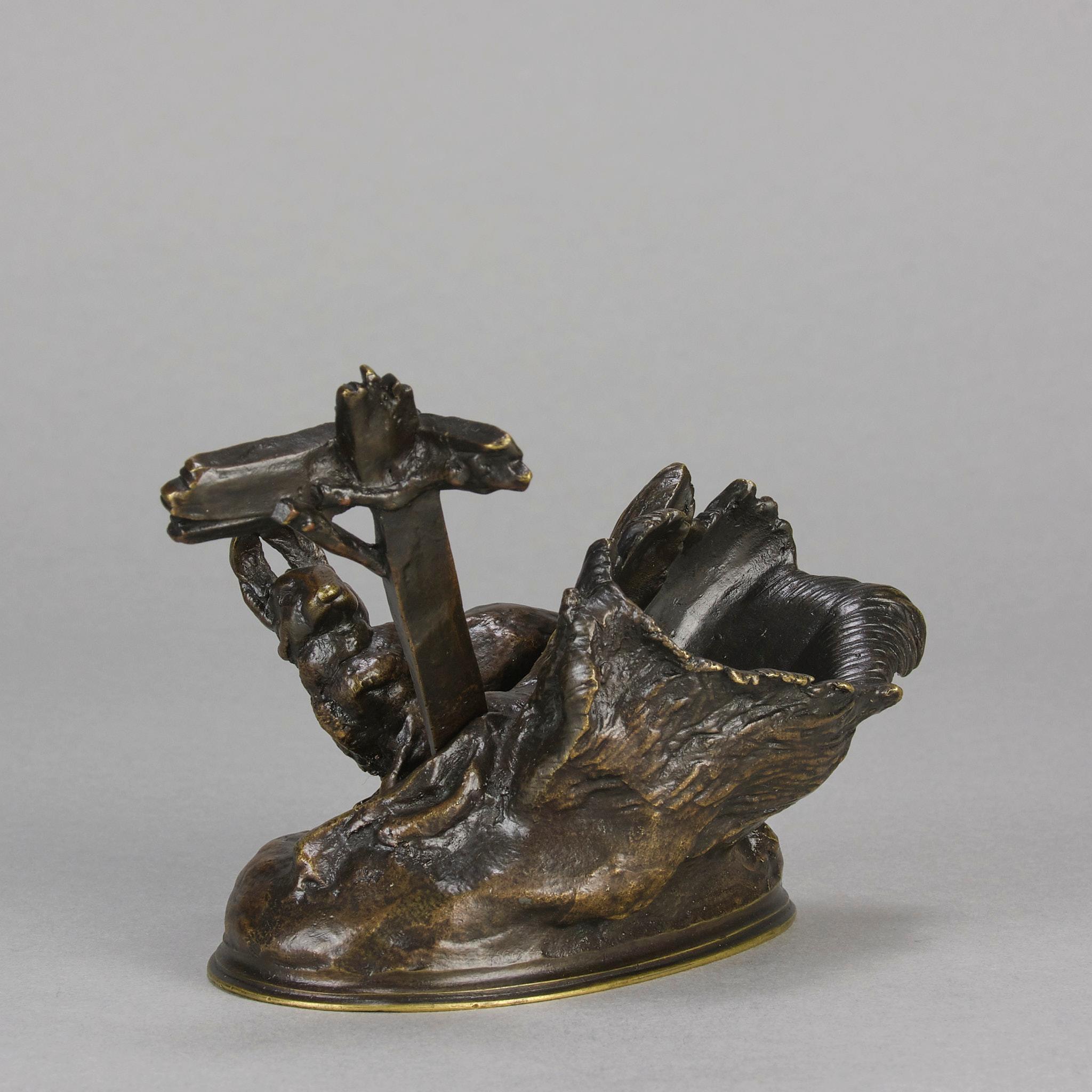 Tierier-Bronze-Skulptur „Route du Casserole“ von Auguste Cain aus dem 19. Jahrhundert im Angebot 2
