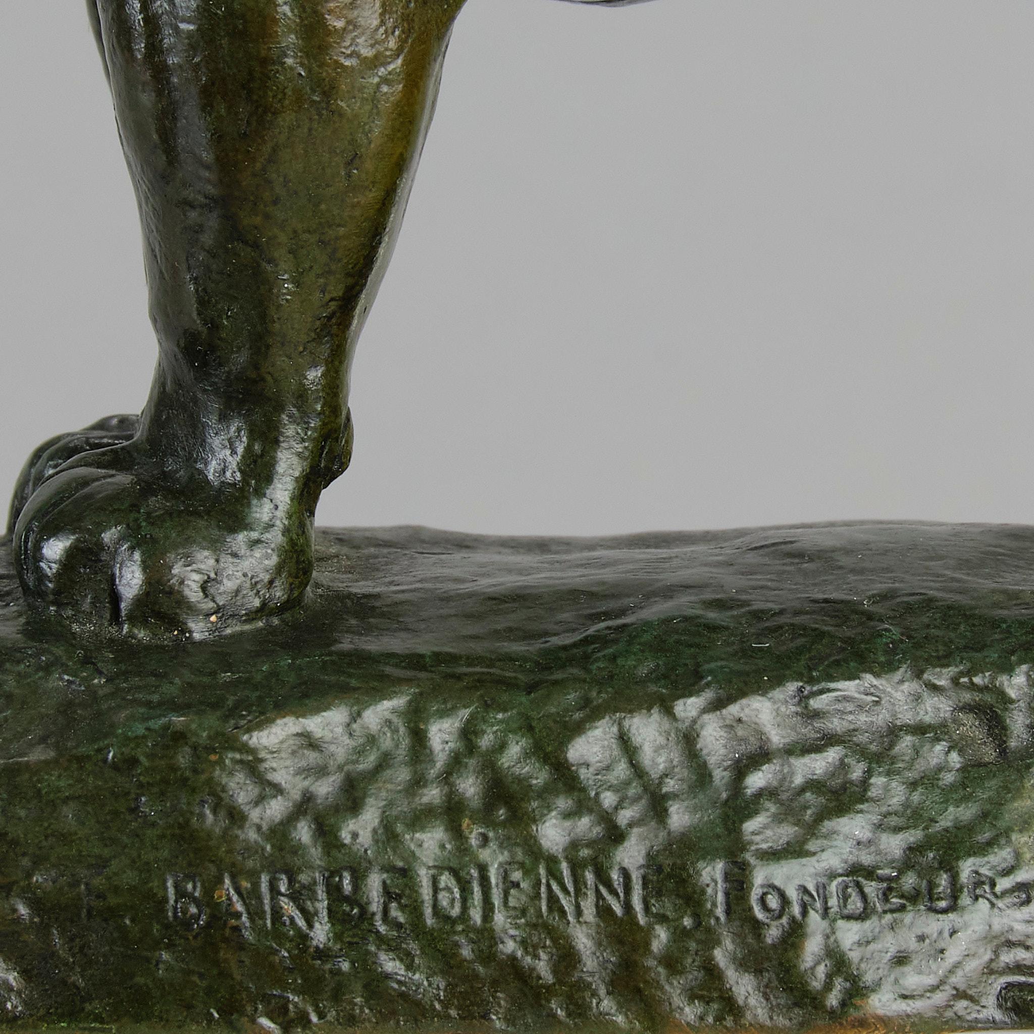 Étude animalière en bronze du 19e siècle intitulée « Jaguar Debout » par Antoine L Barye en vente 5