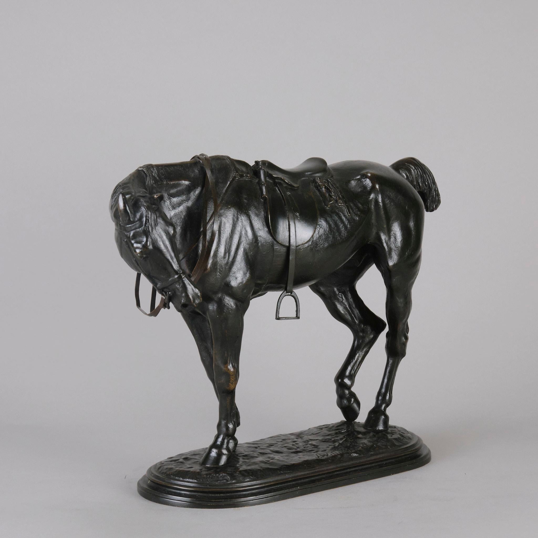 Art Nouveau 19th Century Animalier Bronze Study Entitled 