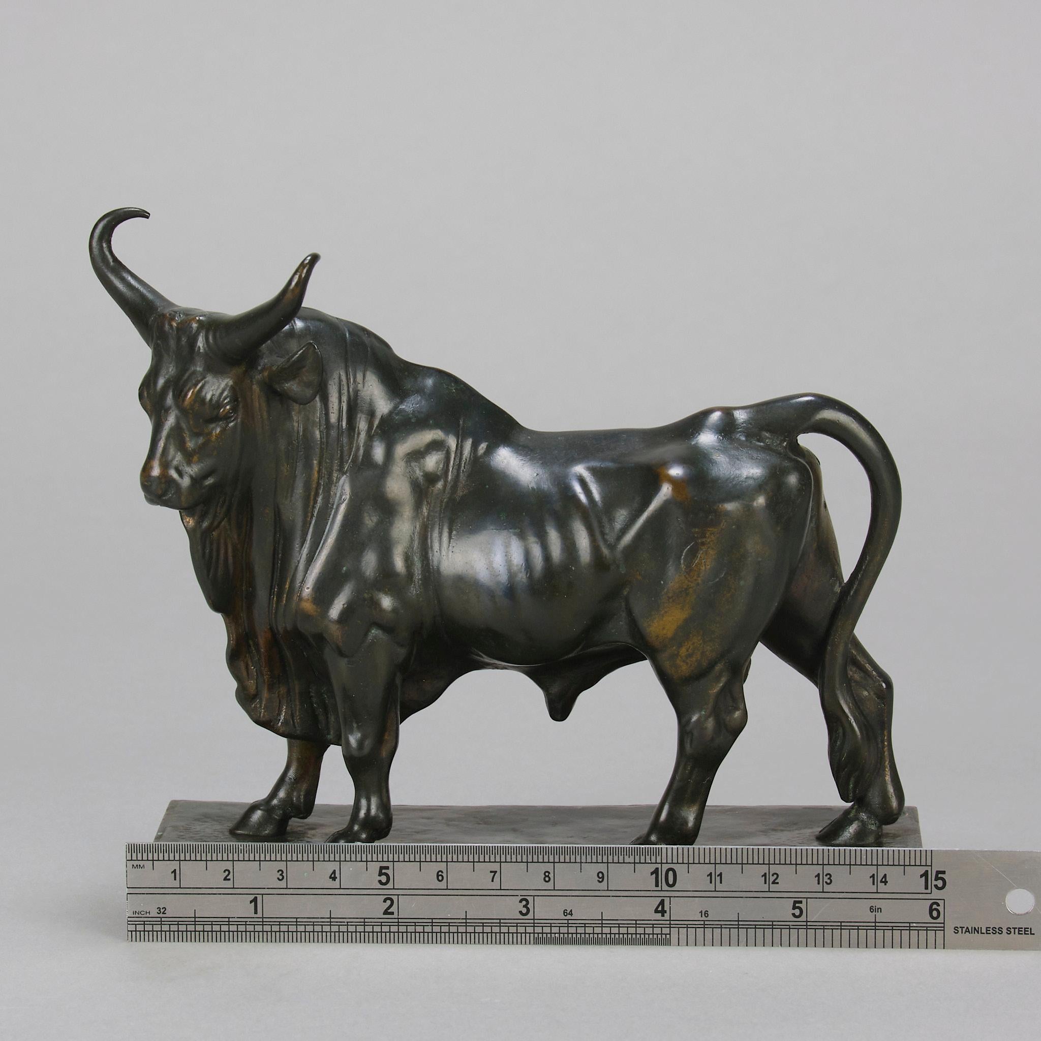 Tierleder-Bronze „Taureau Romano“ von Jean-Baptiste Clesinger aus dem 19. Jahrhundert im Angebot 5