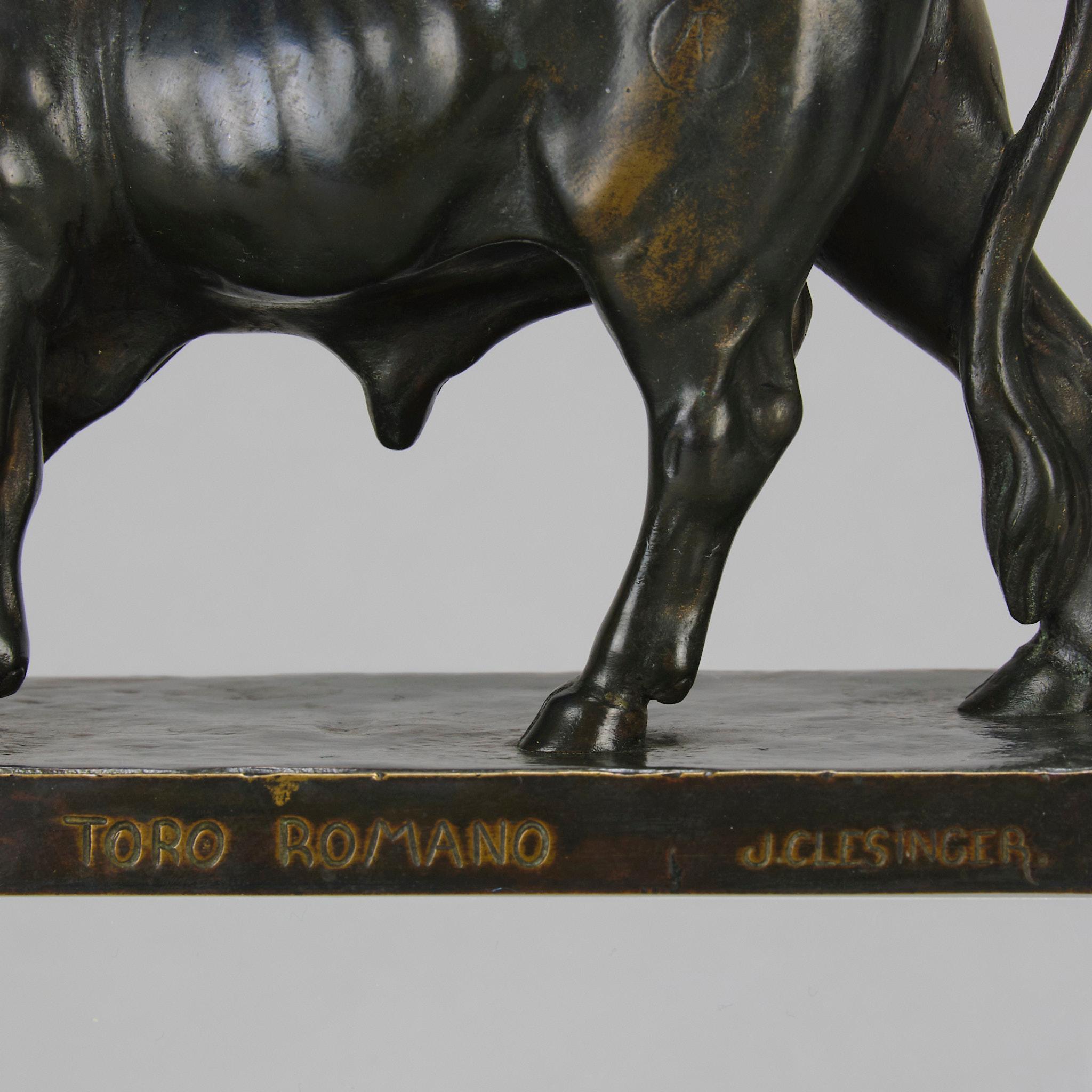 Tierleder-Bronze „Taureau Romano“ von Jean-Baptiste Clesinger aus dem 19. Jahrhundert im Angebot 7