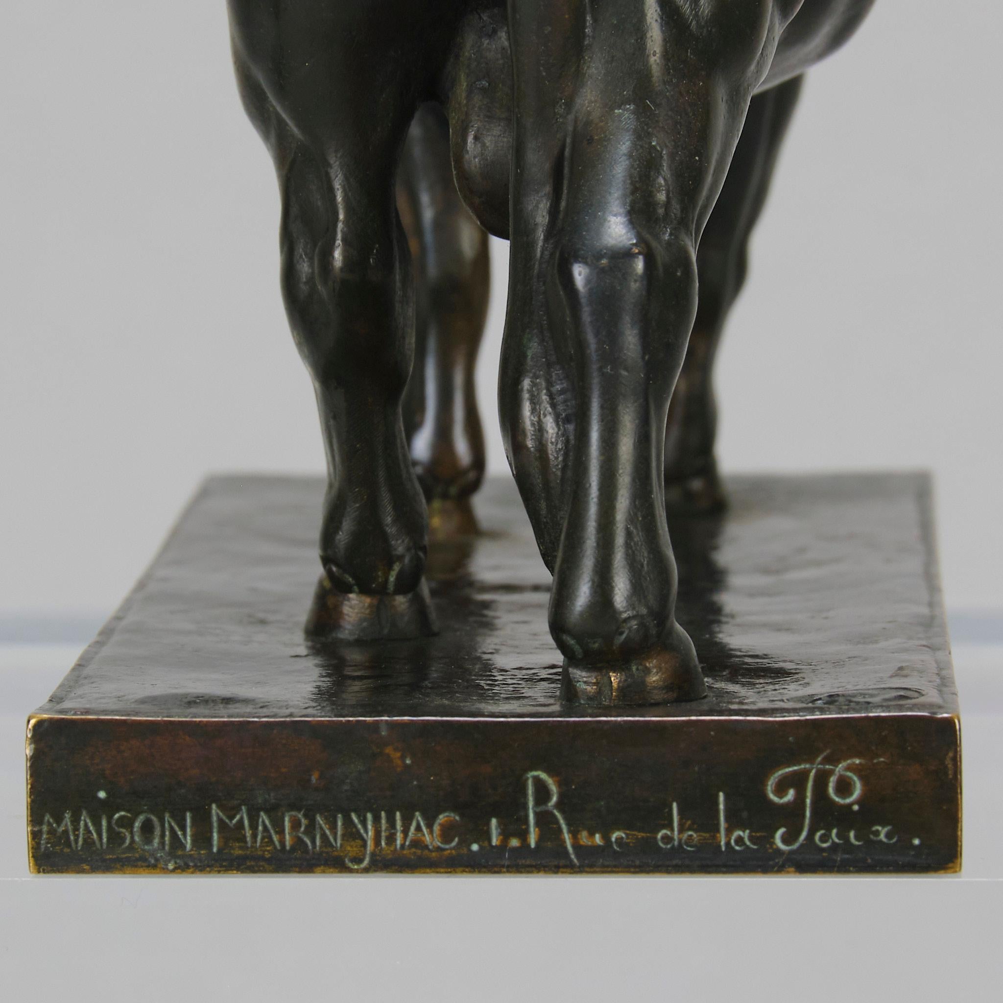 Tierleder-Bronze „Taureau Romano“ von Jean-Baptiste Clesinger aus dem 19. Jahrhundert im Angebot 8