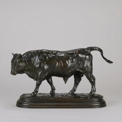 Bronzo francese animalier del XIX secolo intitolato "Taureau Debout" di Rosa Bonheur