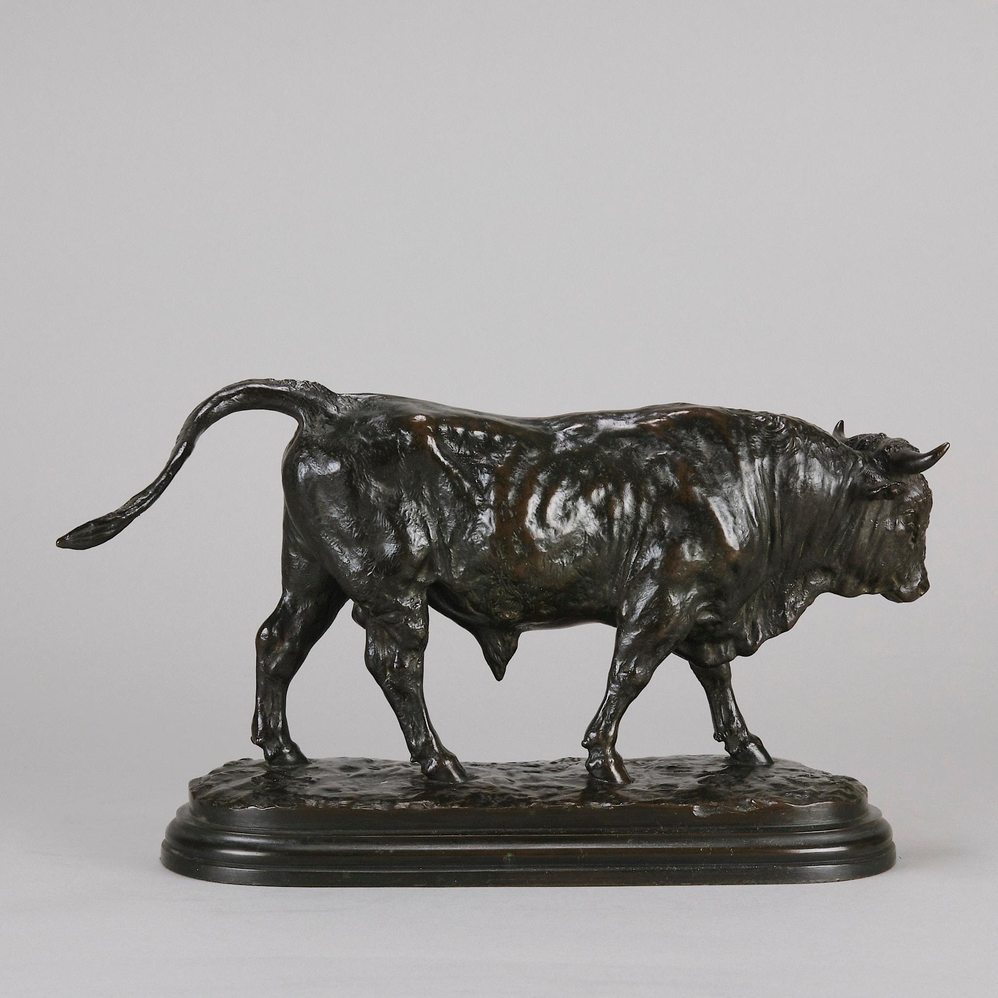 Art nouveau Bronze animalier français du 19ème siècle intitulé 