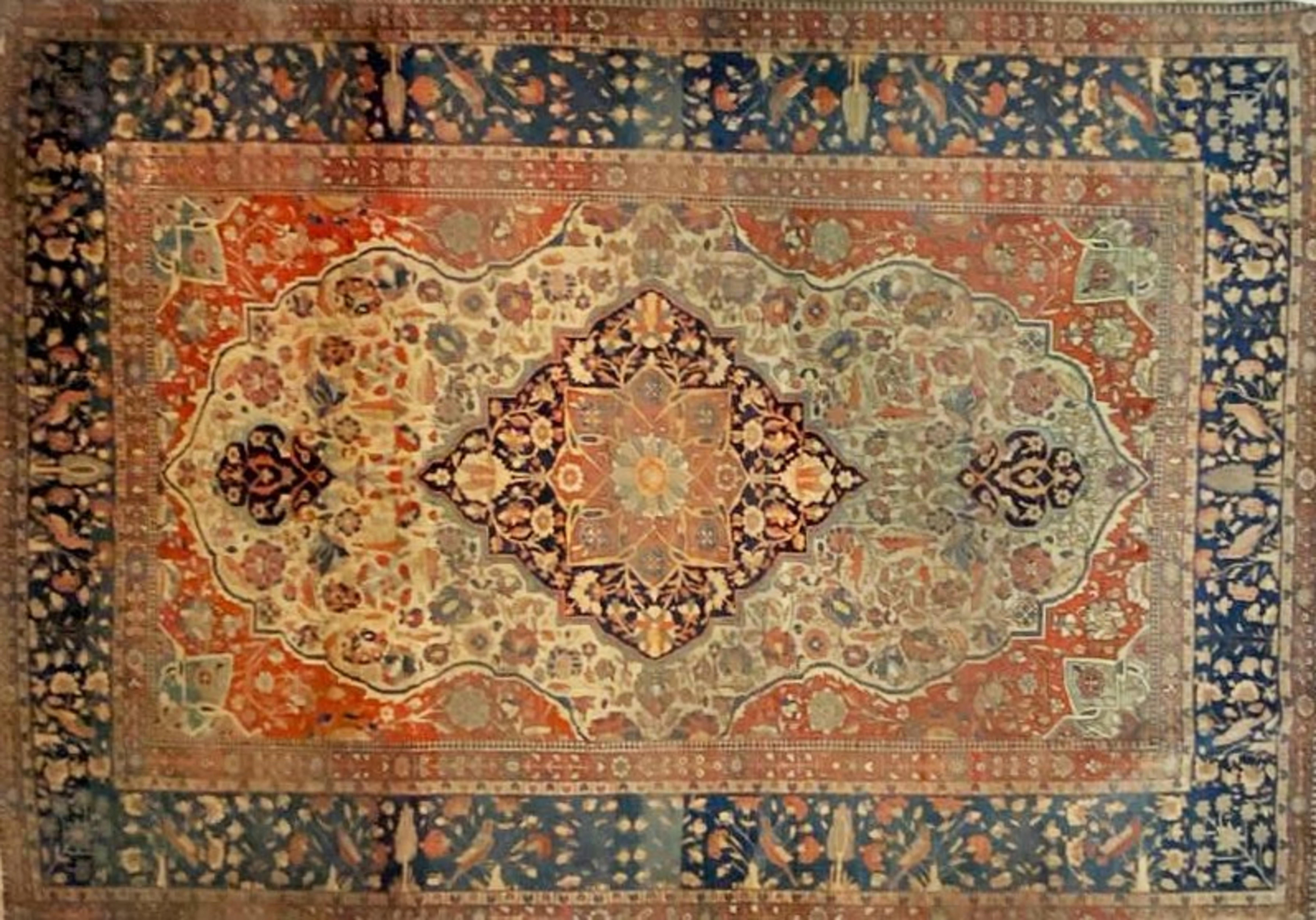 Anitque Persischer Farahan Sarouk-Teppich aus dem 19. Jahrhundert im Angebot 6