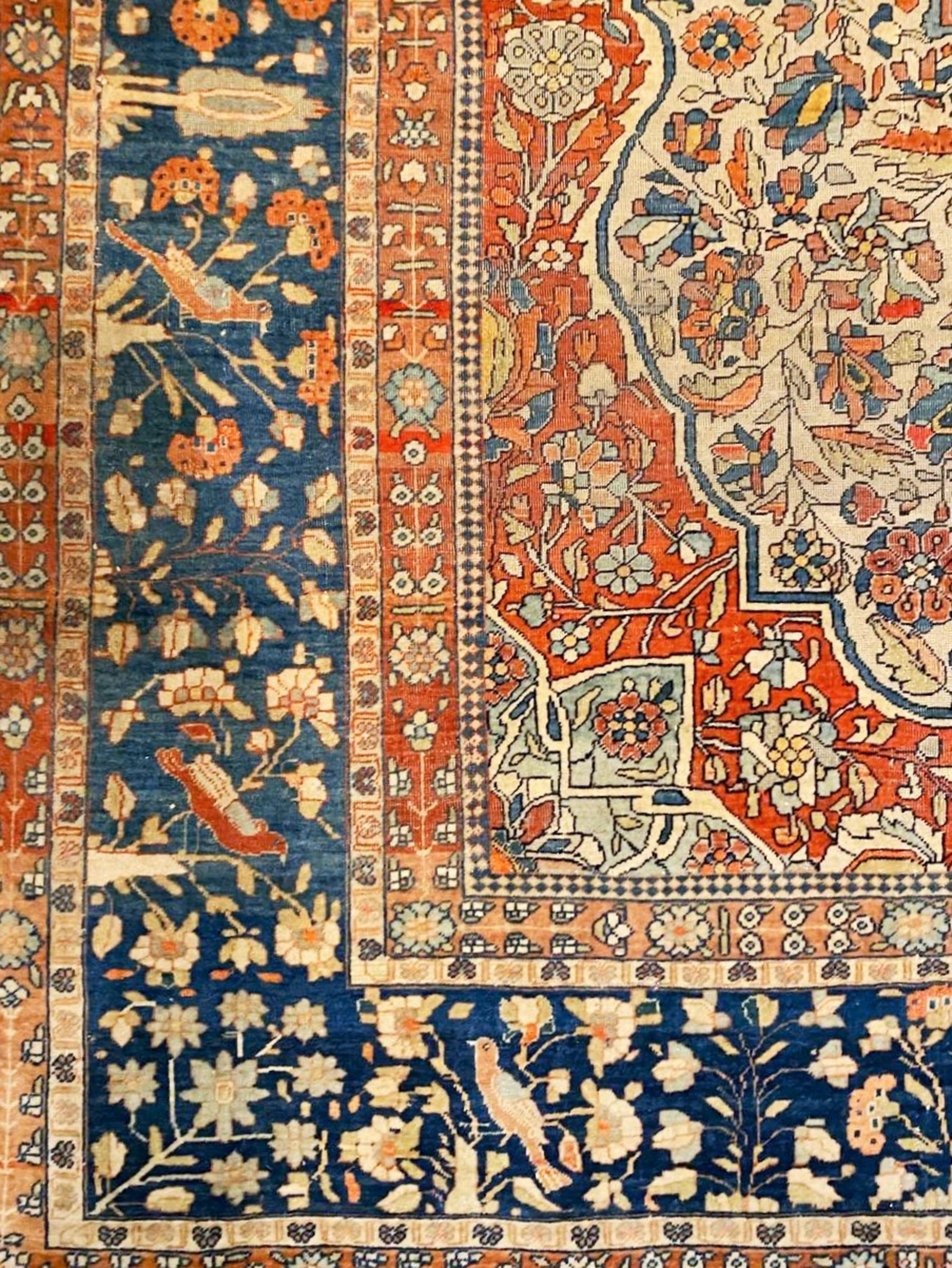 Anitque Persischer Farahan Sarouk-Teppich aus dem 19. Jahrhundert (Wolle) im Angebot