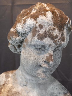 19th Century Antic Stone Statue of Vicenza Depicting the Allegory of the Summer