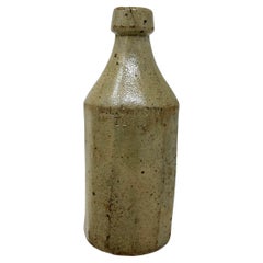 19th Century Antique 10" Stoneware Pottery Beer Bottle, D.L.O. & SON, New York
