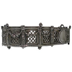 19th Century Antique 800 Standard Large Silver French Jardinière, circa 1890