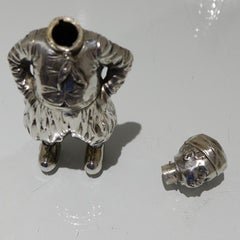 19th Century Antique 800 Standard Silver Figural Peppers German circa 1890, Pair