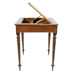 19th Century Antique Architects Oak Desk Table