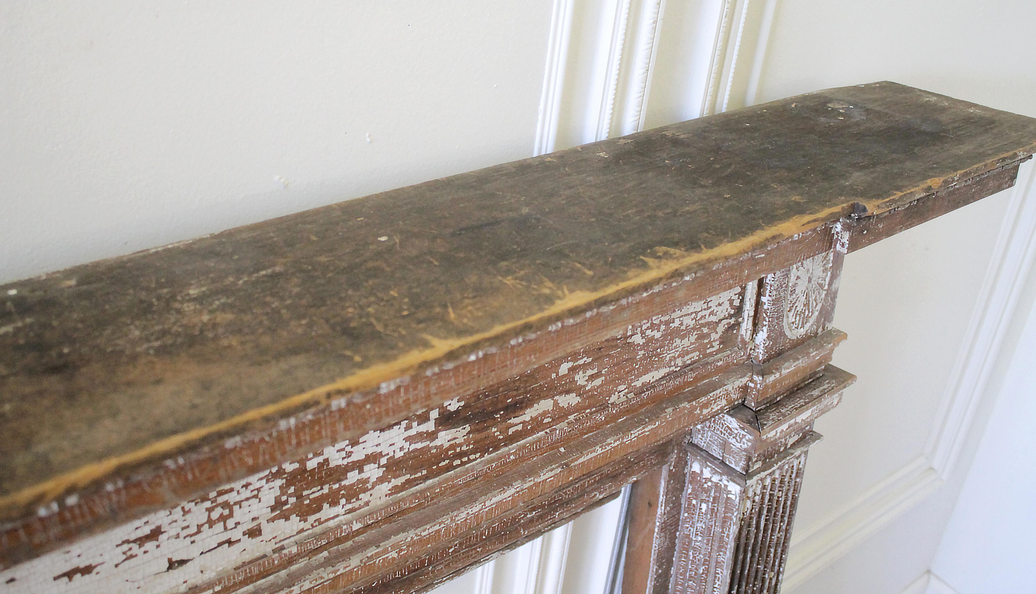 19th Century Antique Architectural Salvage Mantle In Good Condition In Brea, CA