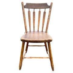 19th Century Antique Arrow Back Windsor Wood Accent Dining Side Chair