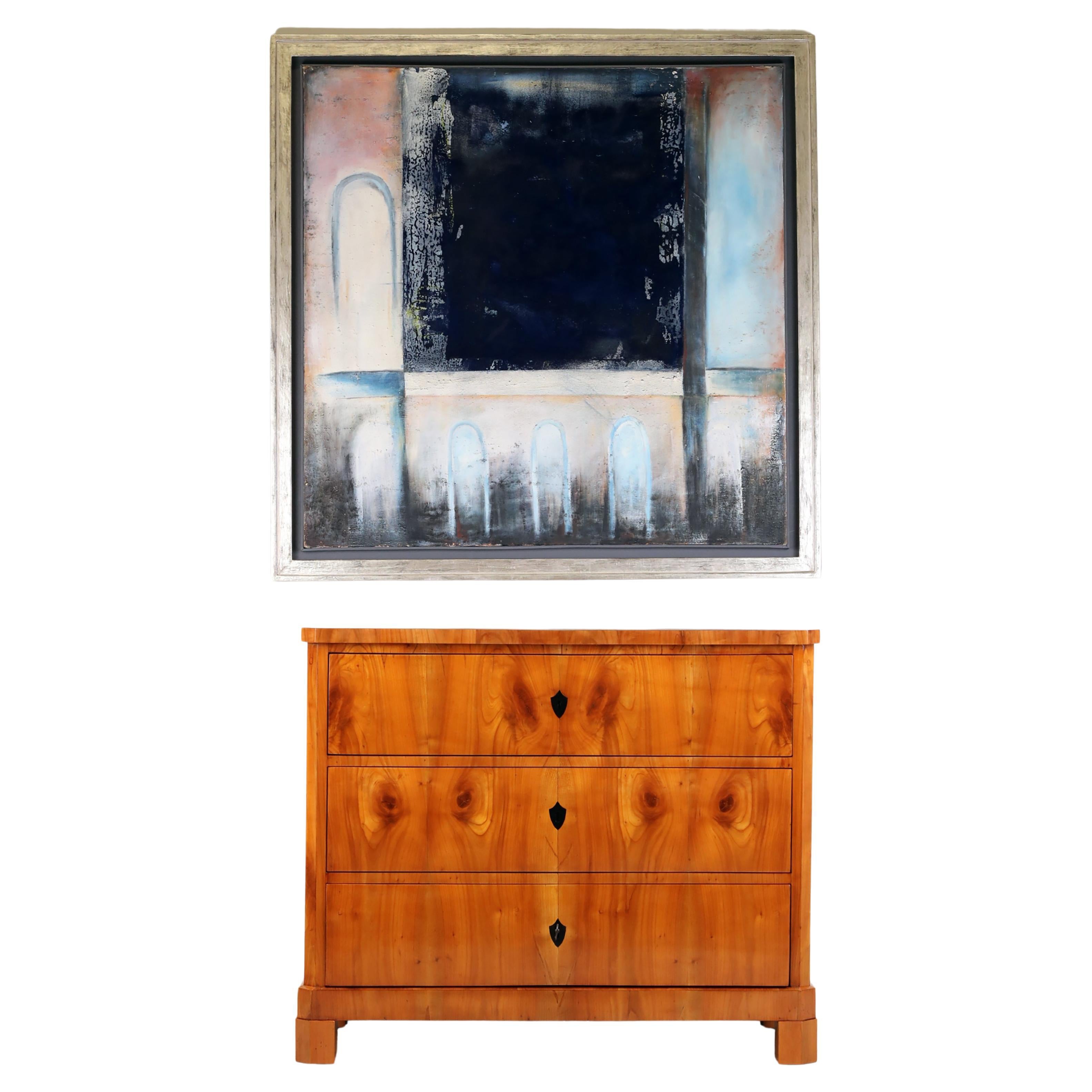 Antike Biedermeier-Kommode aus Kirschbaumholz, 19. Jahrhundert (Deutsch) im Angebot