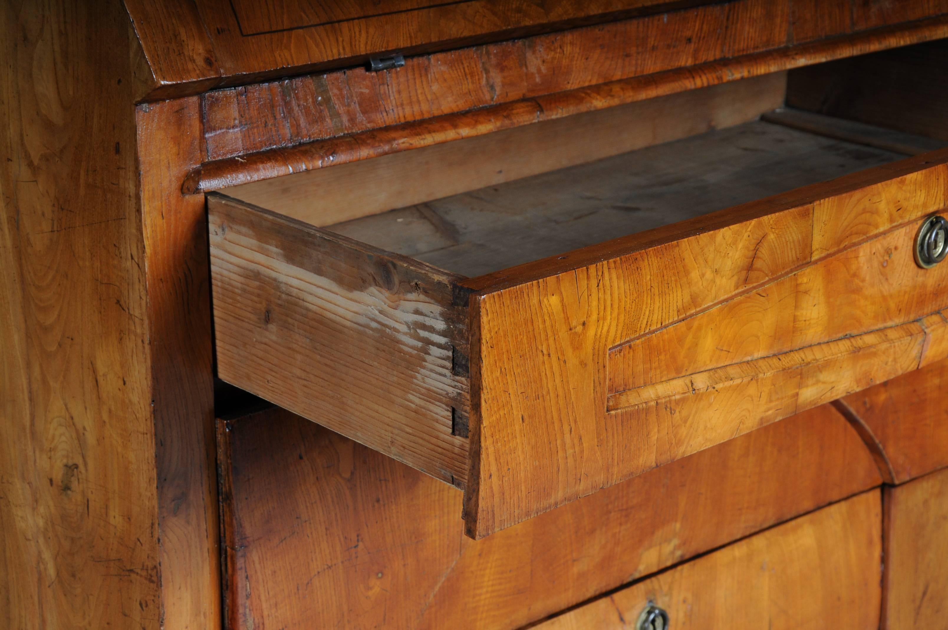 19th Century Antique Biedermeier Folding Secretary, circa 1825, Ash 7