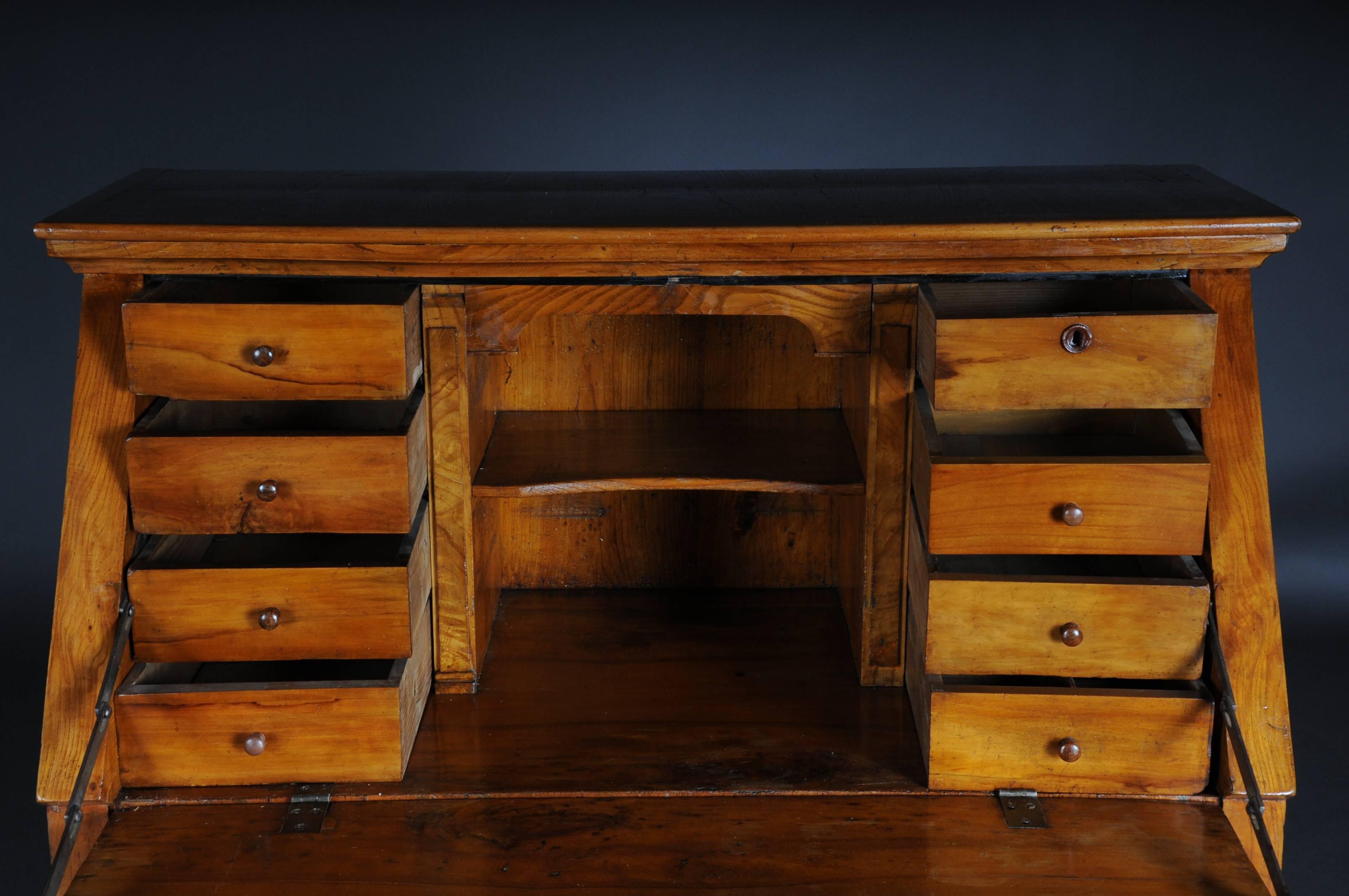 19th Century Antique Biedermeier Folding Secretary, circa 1825, Ash 3