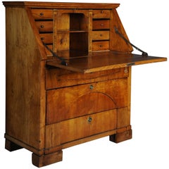 19th Century Antique Biedermeier Folding Secretary, circa 1825, Ash