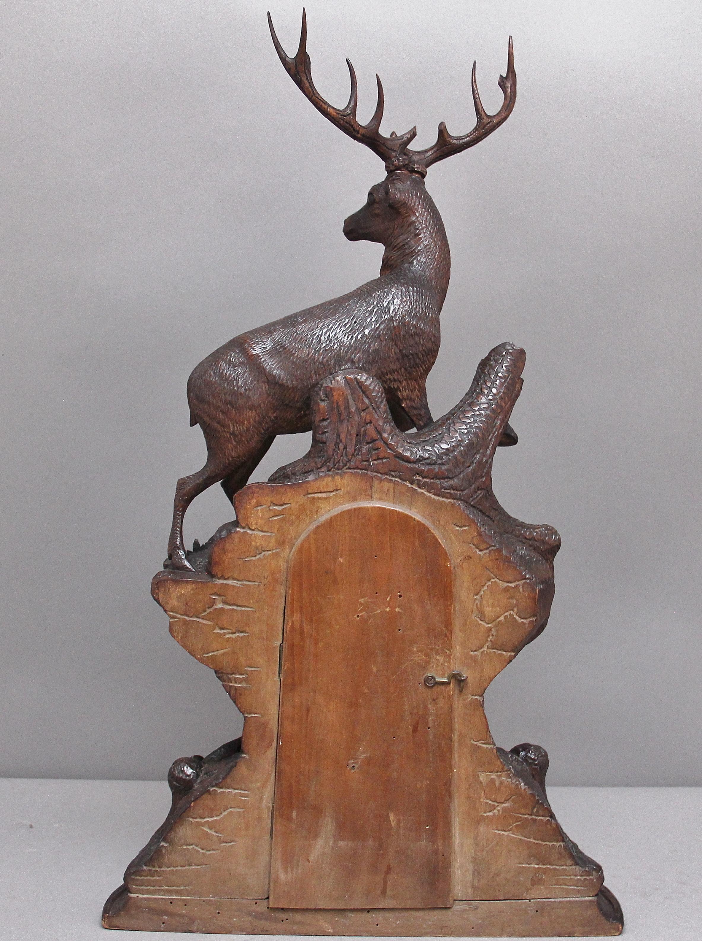 19th Century Antique Black Forest Mantle Clock In Good Condition In Martlesham, GB