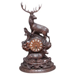 19th Century Antique Black Forest Mantle Clock