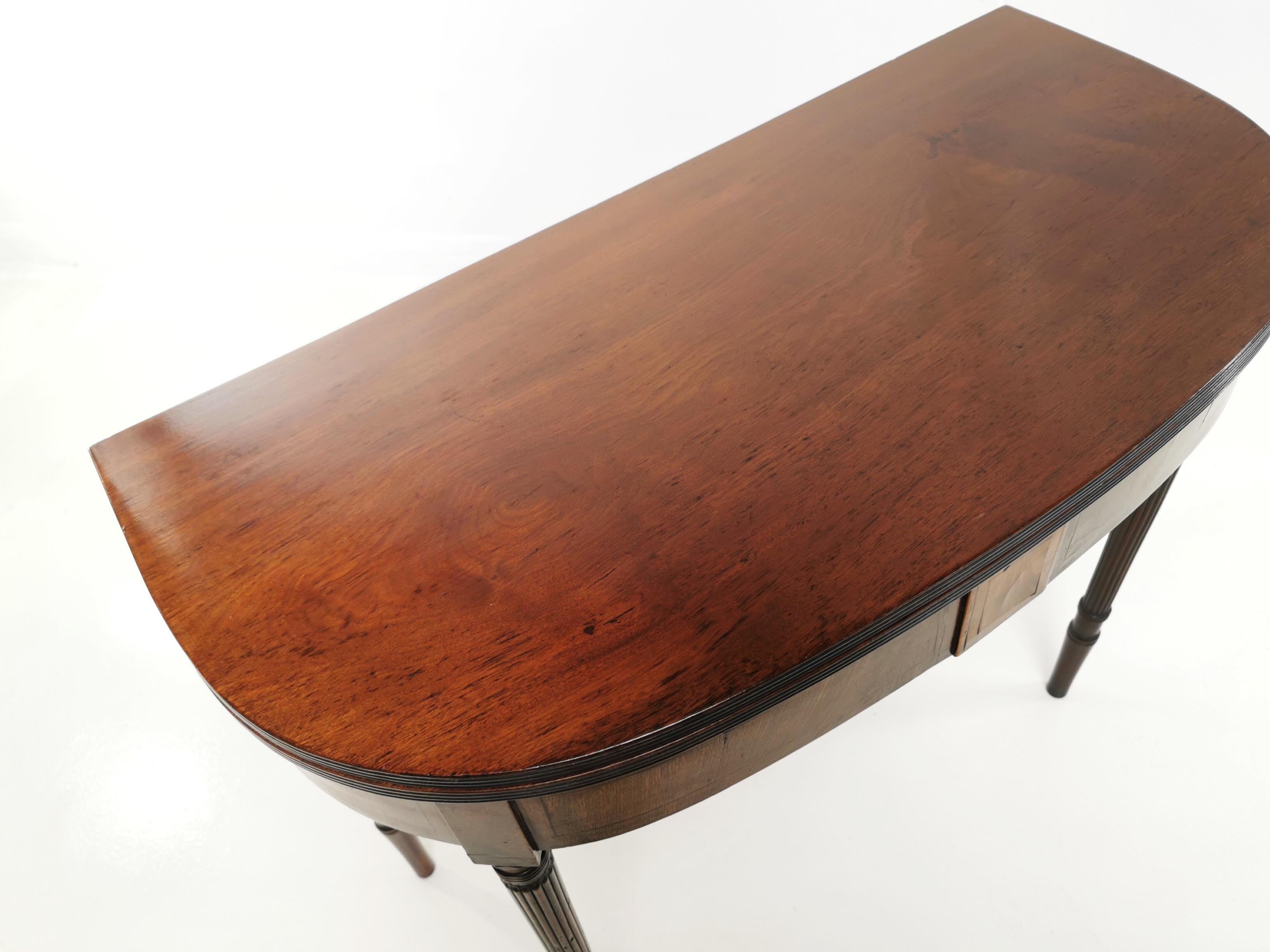 19th Century Antique British Mahogany Hall Table or Desk 1