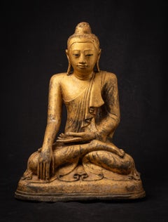 19th century Antique bronze Burmese Mandalay Buddha statue from Burma