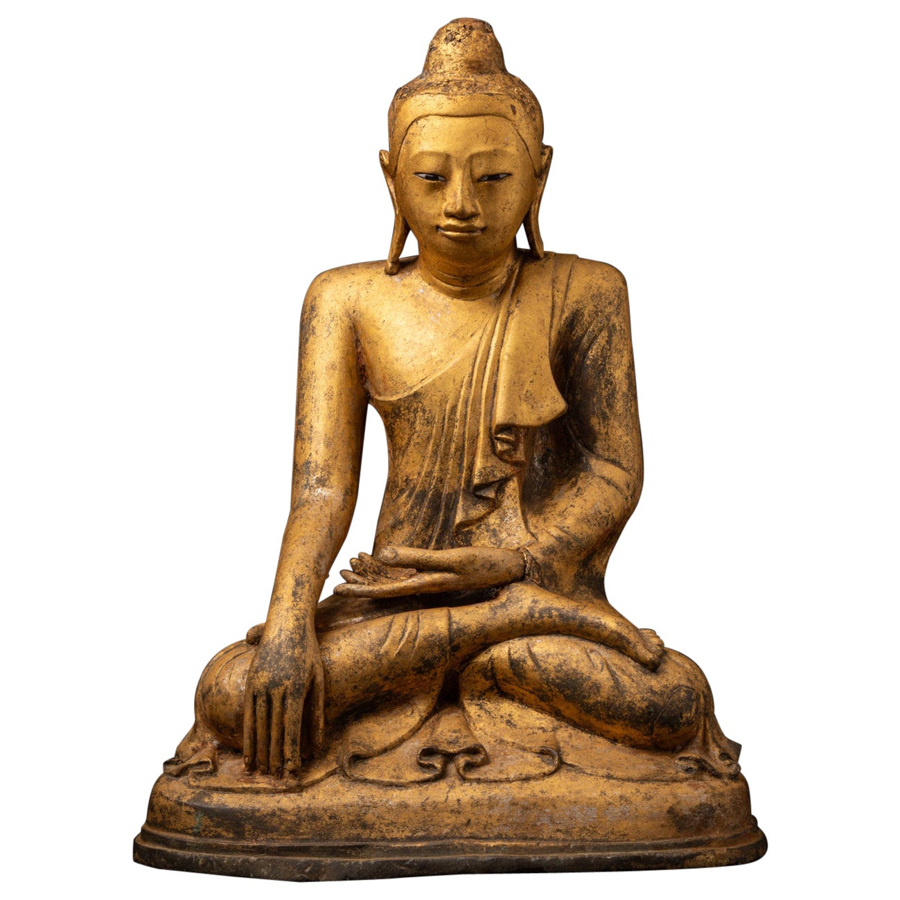 19th century Antique bronze Burmese Mandalay Buddha statue from Burma