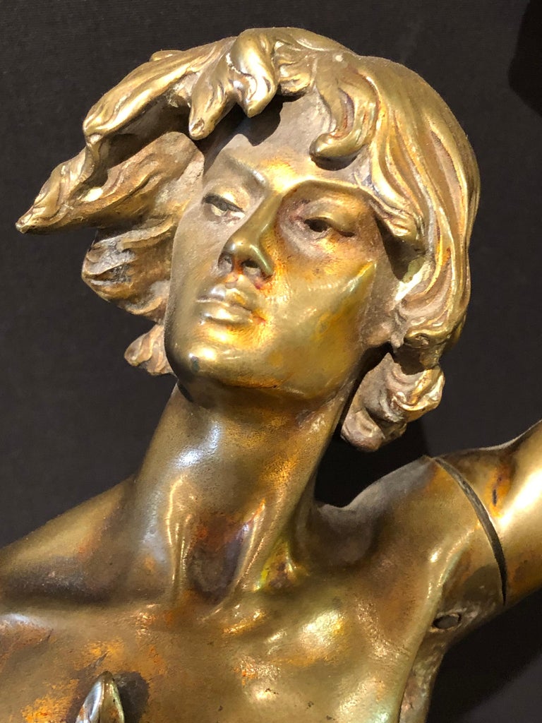 19. Jahrhundert Antike Bronze von Joaquin Angles "Premier Triomphe" im