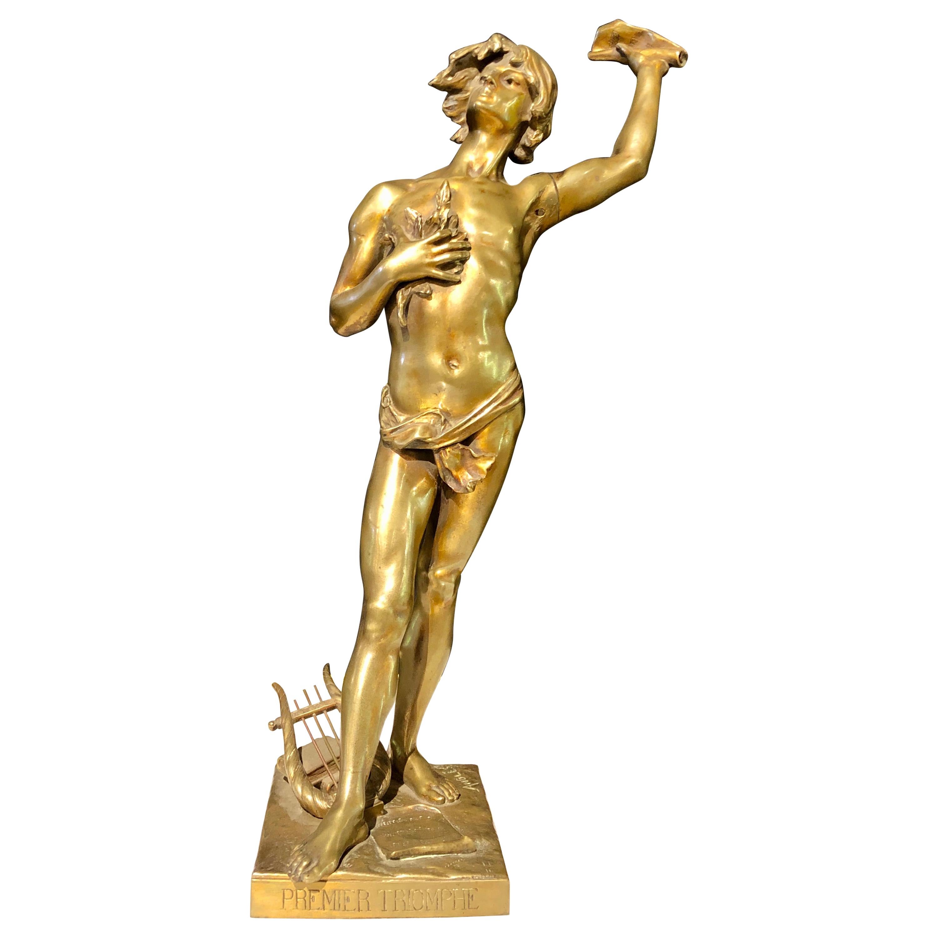 Bronzo antico del XIX secolo di Joaquin Angles "Premier Triomphe" in vendita