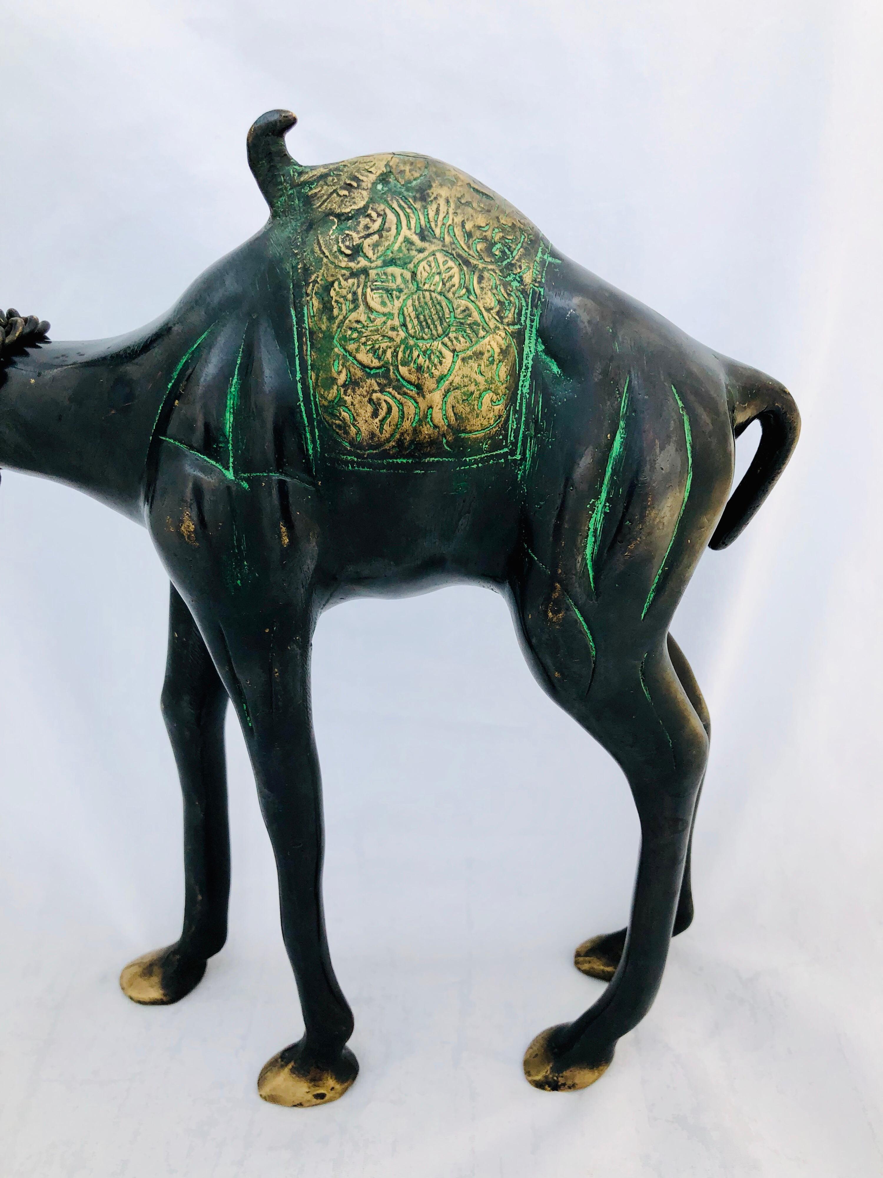 19th Century Etched Bronze Camel - Antique Animal Sculpture, North Africa For Sale 5